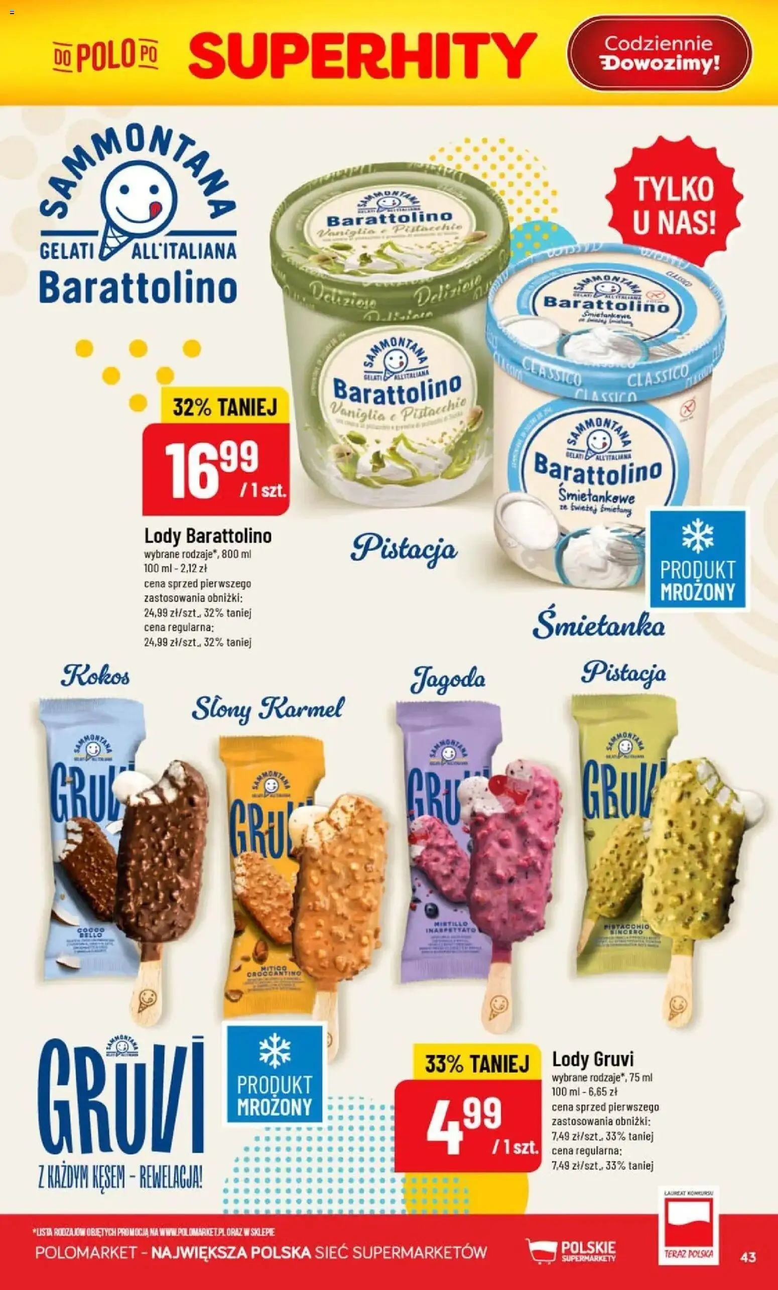 POLOmarket gazetka od 05.08.2026 | Strona: 43 | Produkty: Słony karmel, Lody, Kokos