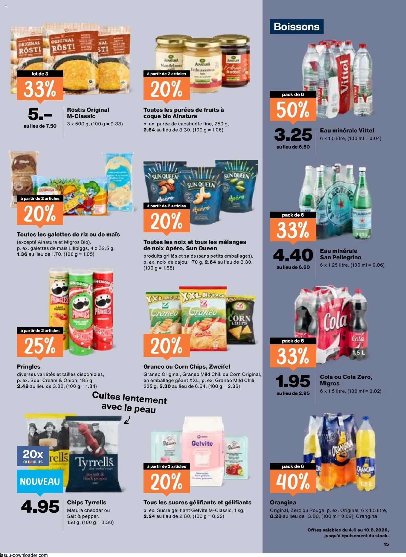 Migros aktionen FR – gültig ab 04.06.2026 | Seite: 15 | Produkte: Butter, Chili, Chips