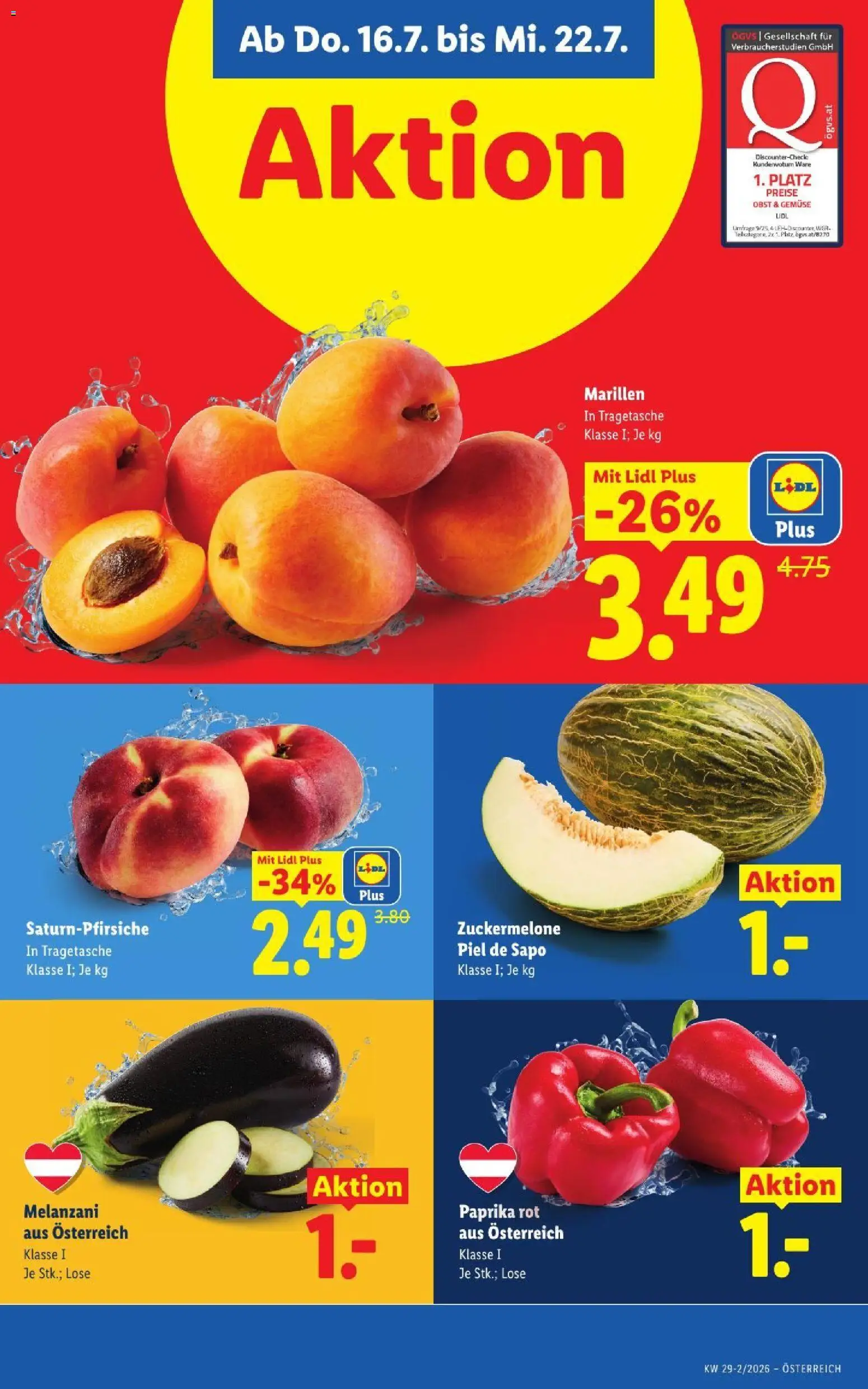 Lidl - Flugblatt gültig ab 16.07.2026 | Seite: 38 | Produkte: Gemüse, Obst