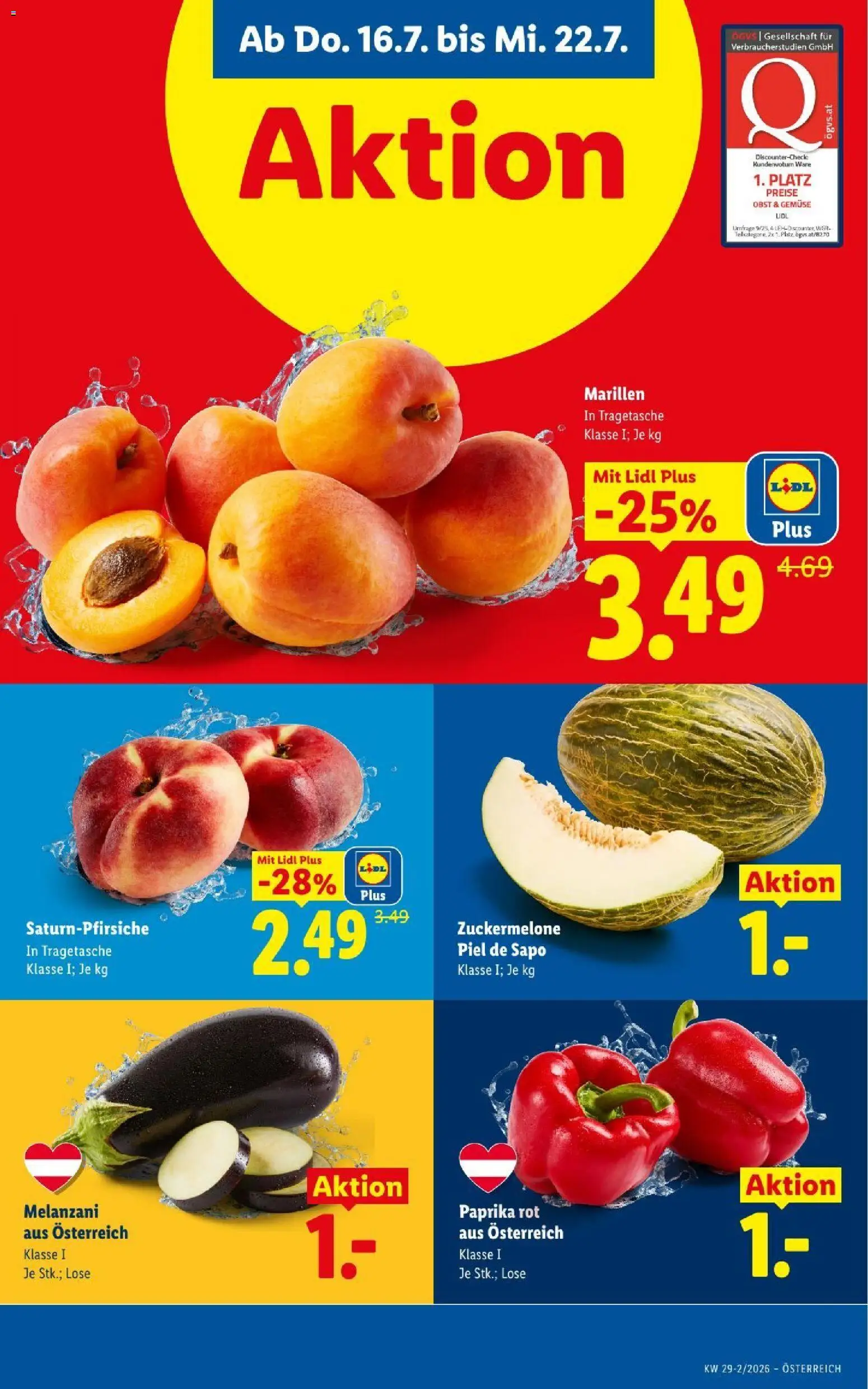 Lidl - Flugblatt gültig ab 16.07.2026 | Seite: 38 | Produkte: Gemüse, Obst