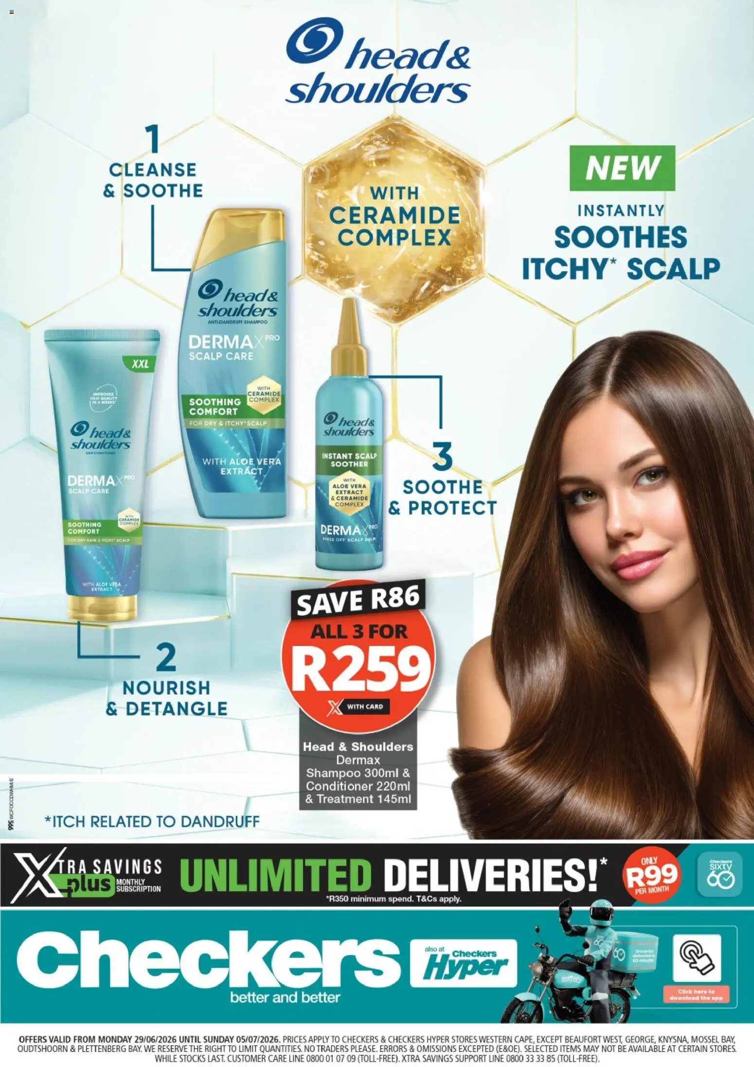 New Checkers catalogue – valid from 29/06/2026 | Page: 1 | Products: Shampoo, Conditioner