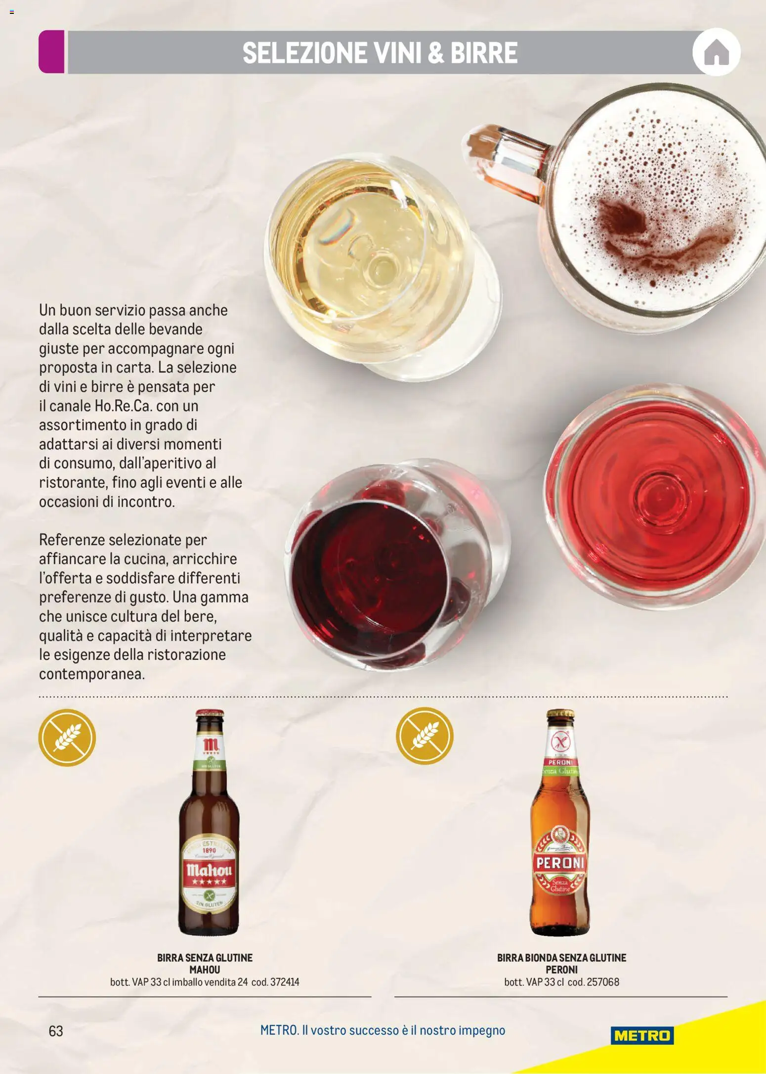 Volantino Metro del 17/08/2026 | Pagina: 63 | Prodotti: Senza glutine, Birra, Bevande, Birra senza glutine