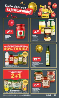 Pogląd oferty "Koncentrat pomidorowy Dawtona, Koncentrat pomidorowy Dawtona 190 g 15,74/1 kg" - ważna od 05.10.2026 | Strona: 23