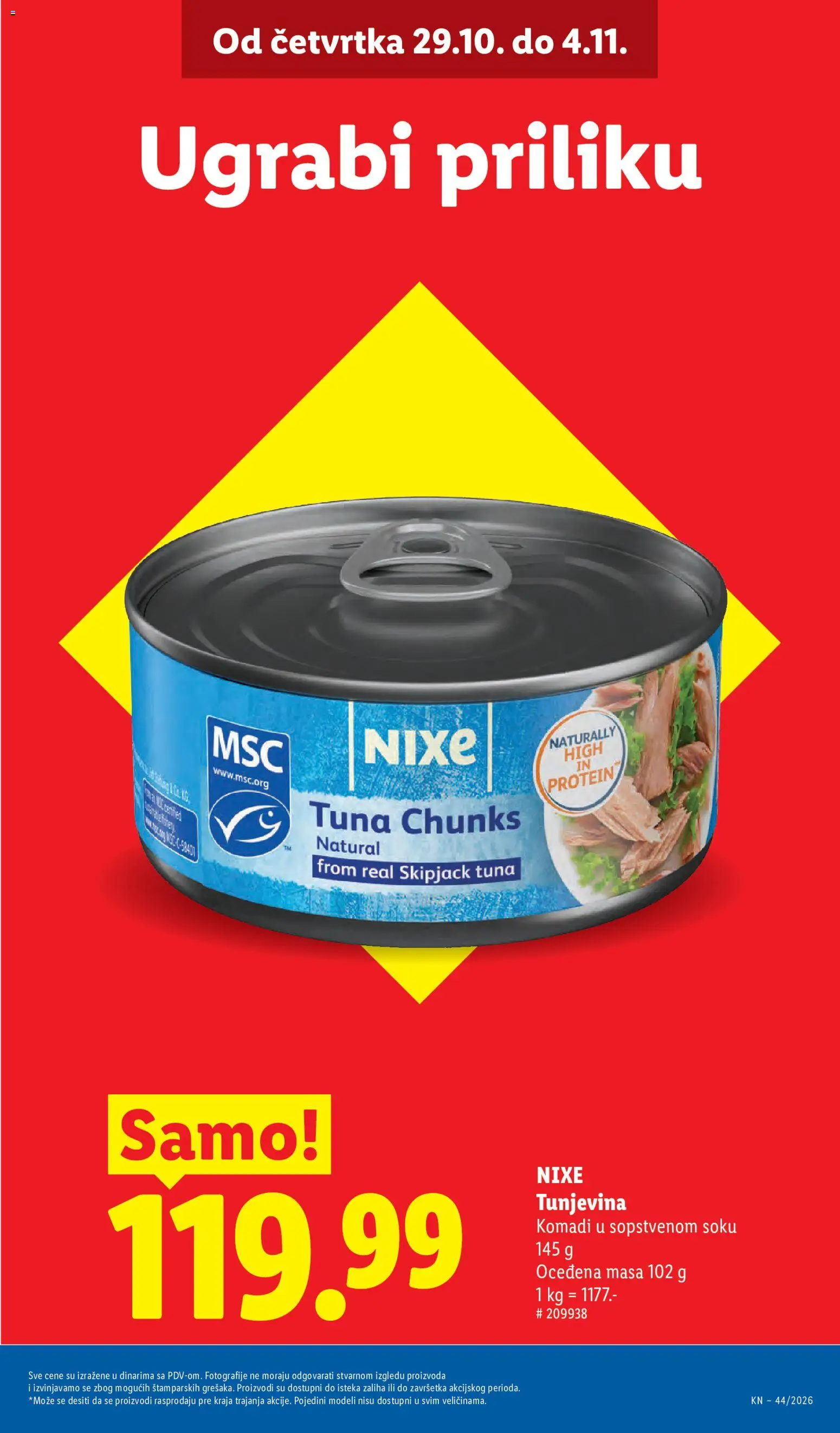 Lidl katalog - važi od 29.10.2026 | Strana: 9 | Proizvode: Tuna, Protein
