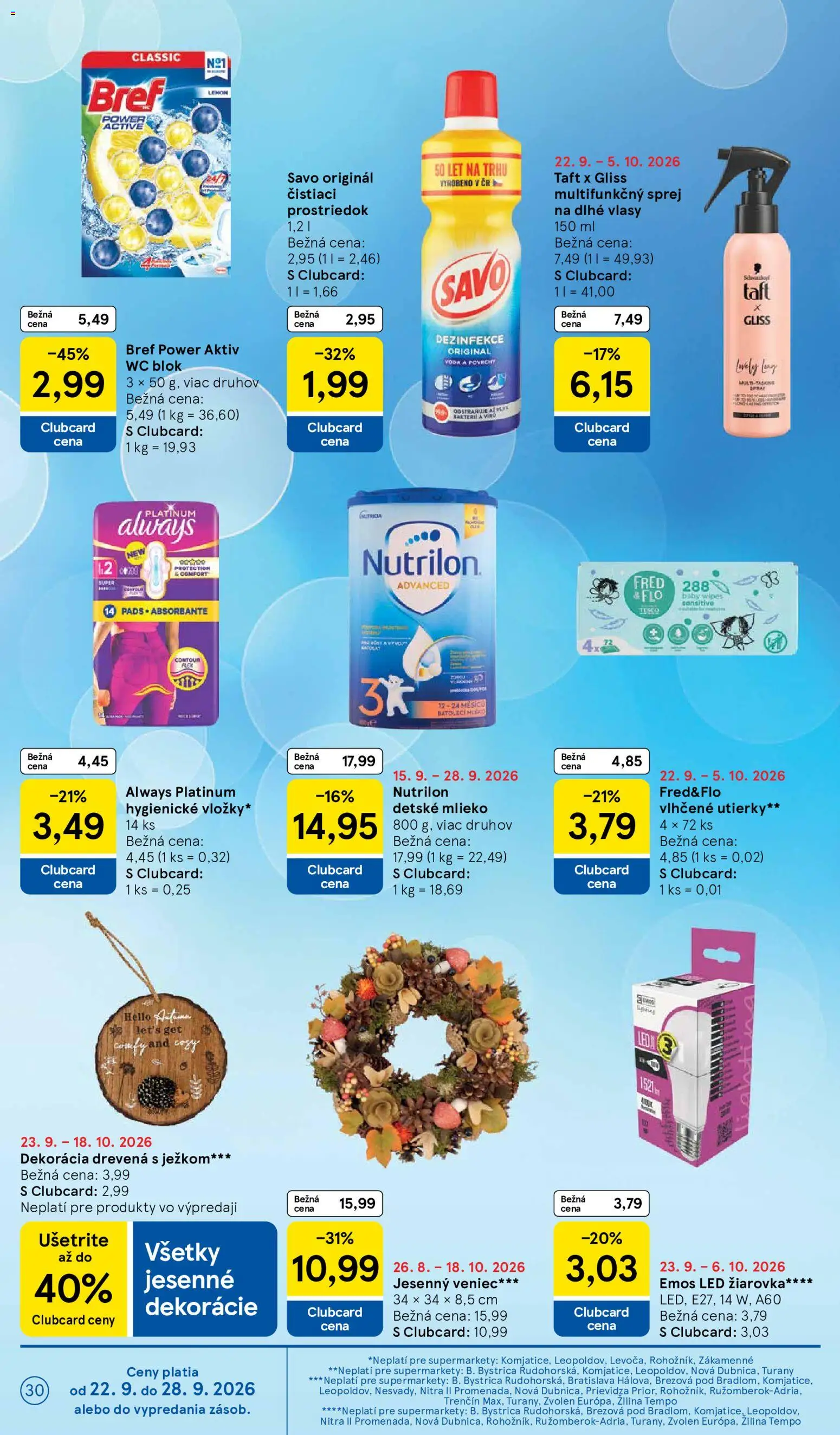 Nové Tesco akcie – leták je platný od 23.09.2026 | Strana: 30