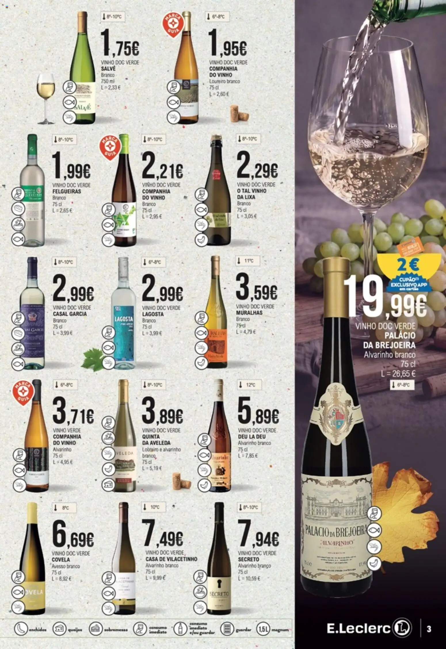 E.Leclerc folheto Feira dos Vinhos │ válido de 01/10/2026 | Página: 3 | Produtos: Vinho branco, Sobremesas, Lagosta, Vinho