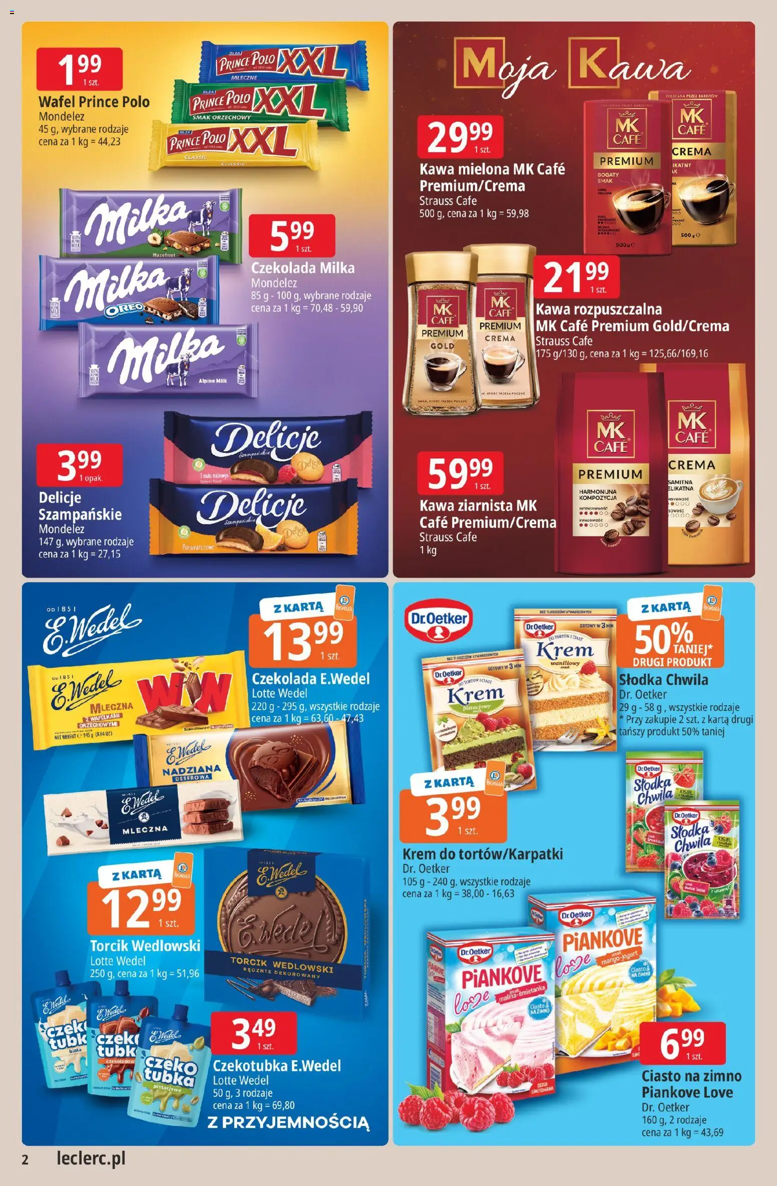 E.Leclerc gazetka - Tychy od 19.05.2026 | Strona: 2 | Produkty: Kawa rozpuszczalna, Milka, Kawa, Krem