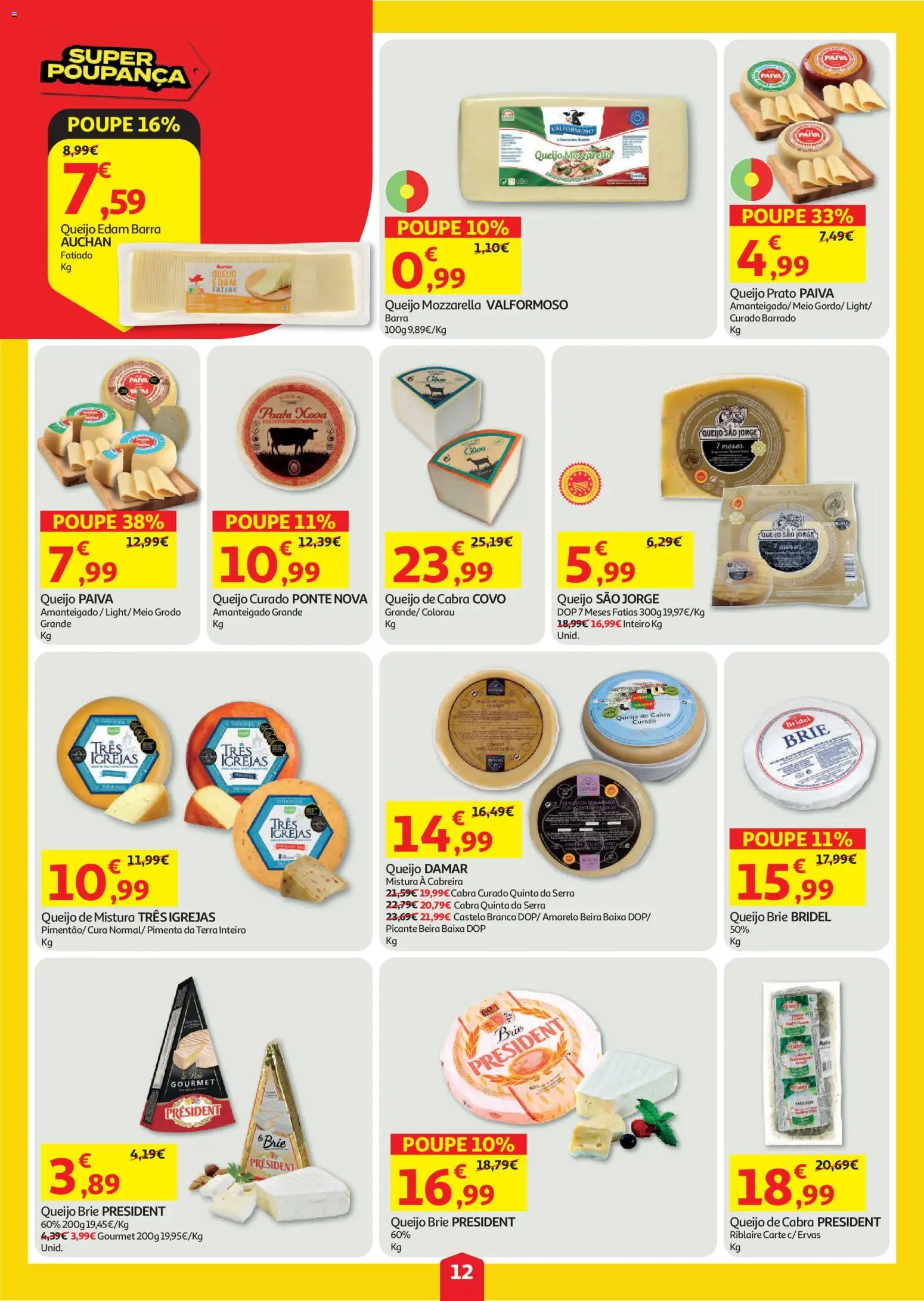 Auchan folheto │ válido de 30/07/2026 | Página: 12 | Produtos: Pimenta, Queijo, Colorau