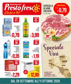 Anteprima del volantino Presto Fresco volantino valido a partire dal 28/09/2026