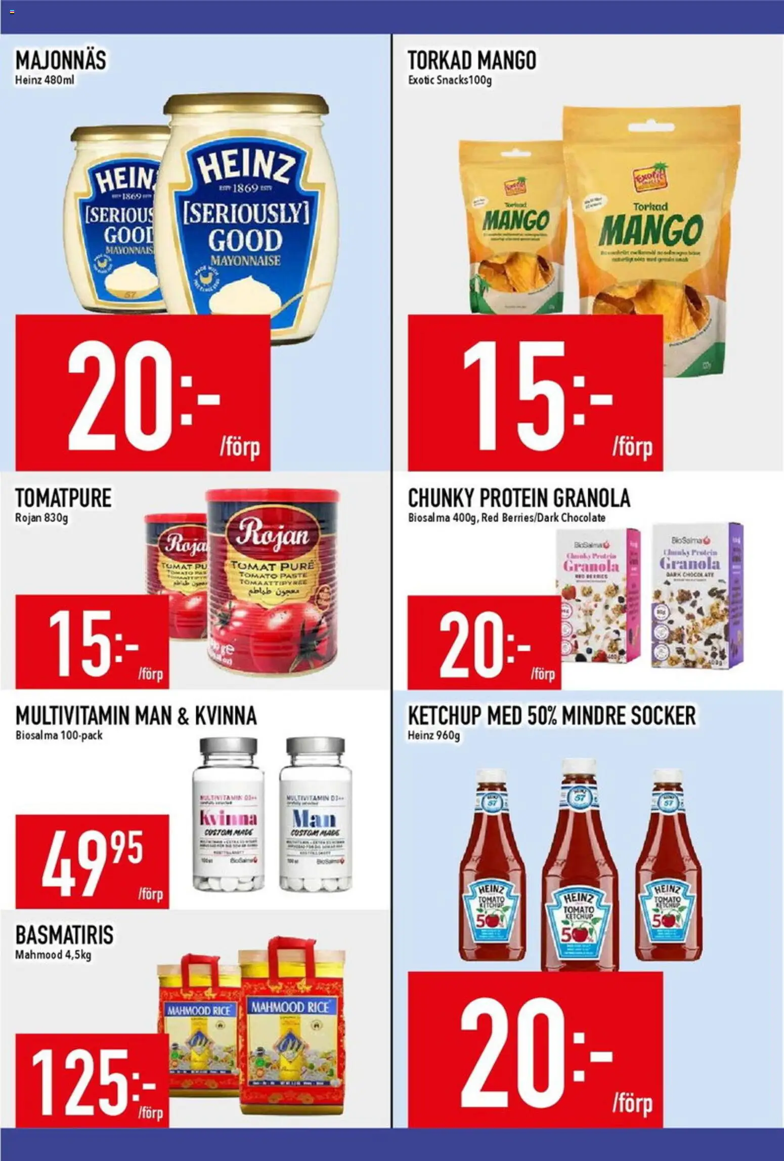 Matdax reklamblad aktuell från 31/08/2026 | Sida: 17 | Produkter: Tomat, Majonnäs, Mango, Protein
