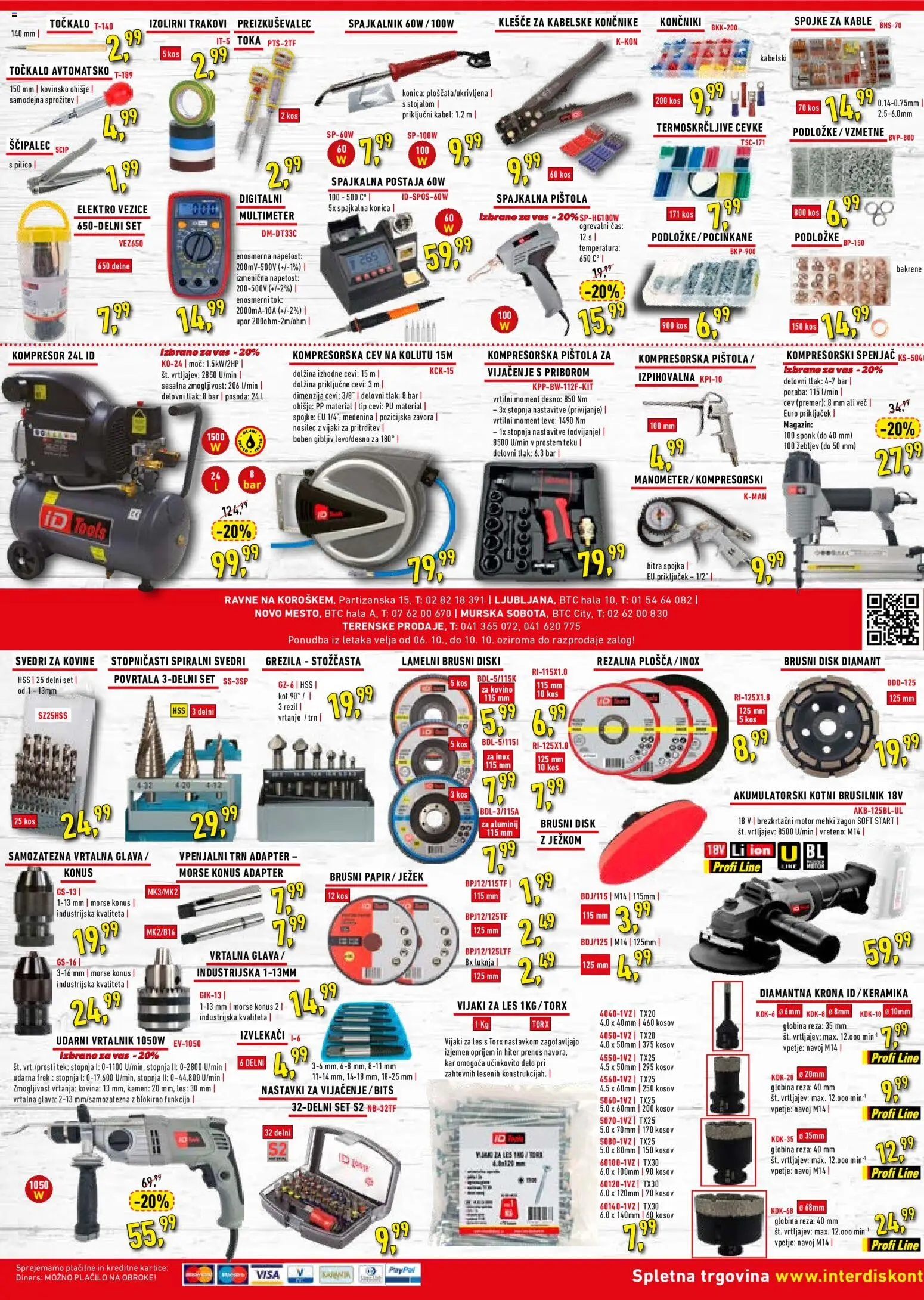 Novi Inter Diskont katalog ponudbe – veljaven od 06.10.2026 | Stran: 1 | Izdelki: Kabel, Disk, Adapter, Svedri