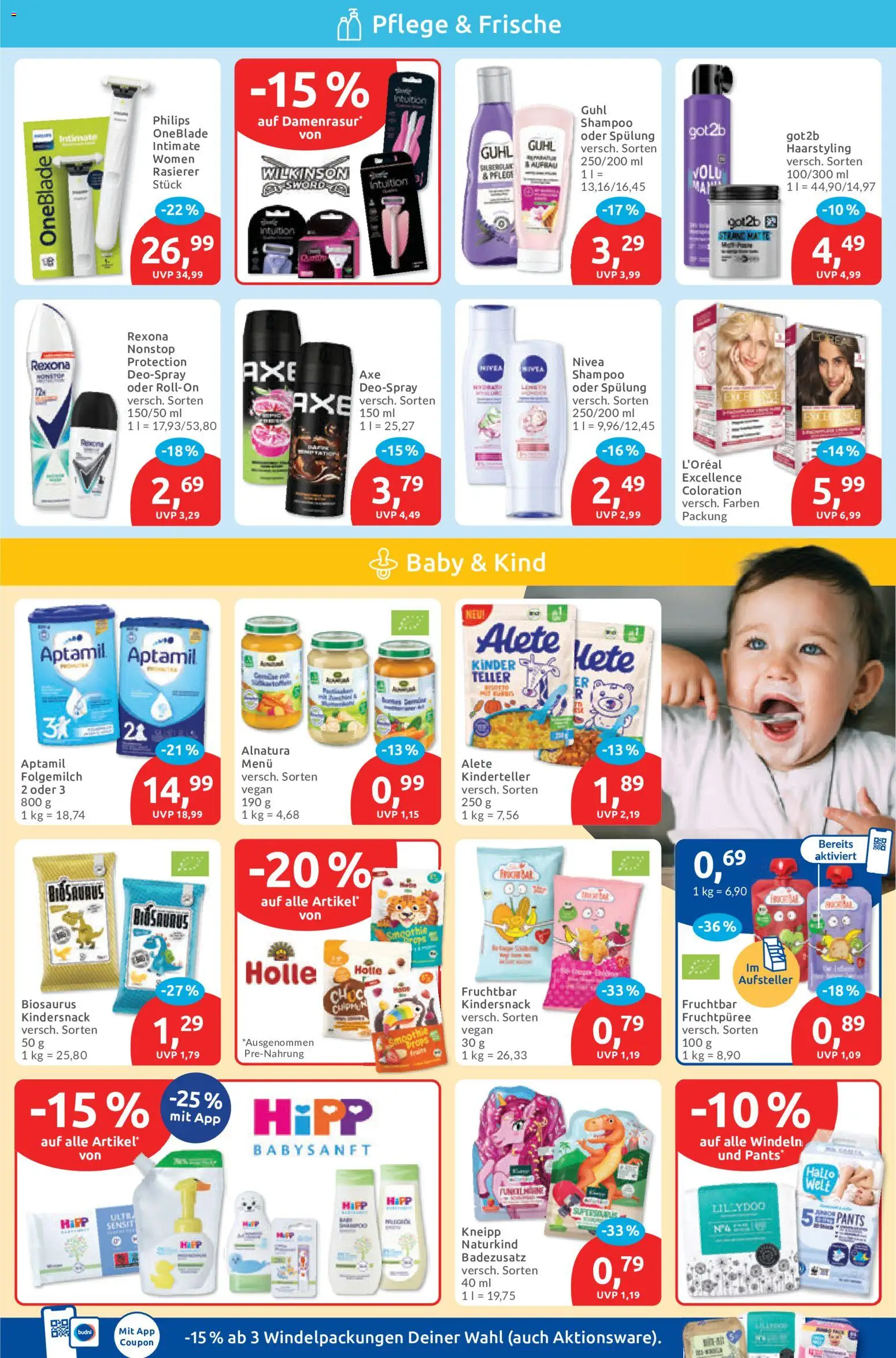 Budni Prospekt – gültig ab 06.07.2026 | Seite: 3 | Produkte: Philips, Shampoo, Spülung, Deospray