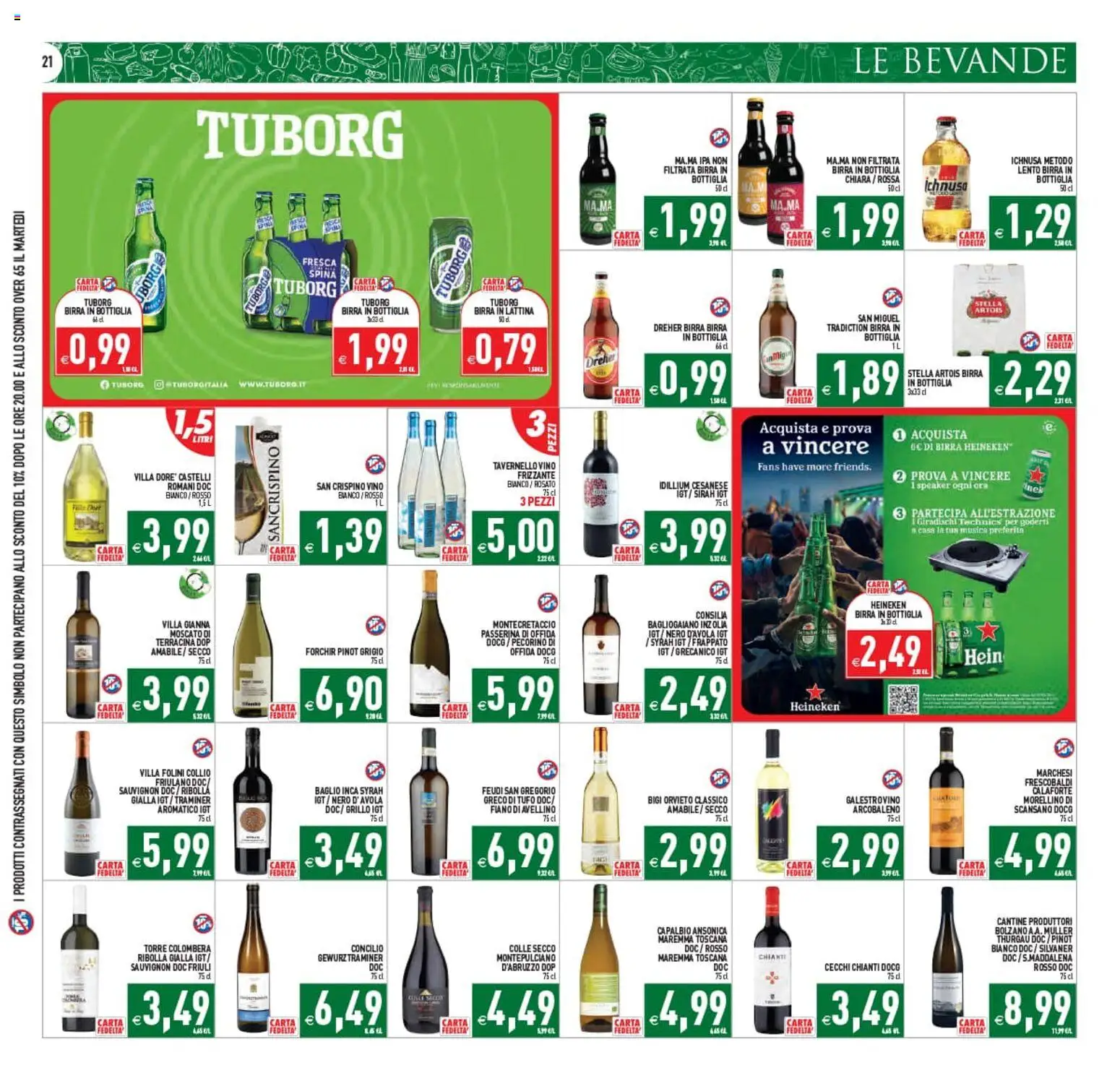 Volantino PIM Supermercati del 10.06.2026 | Pagina: 21 | Prodotti: Vino, Speaker, Pecorino, Vino bianco