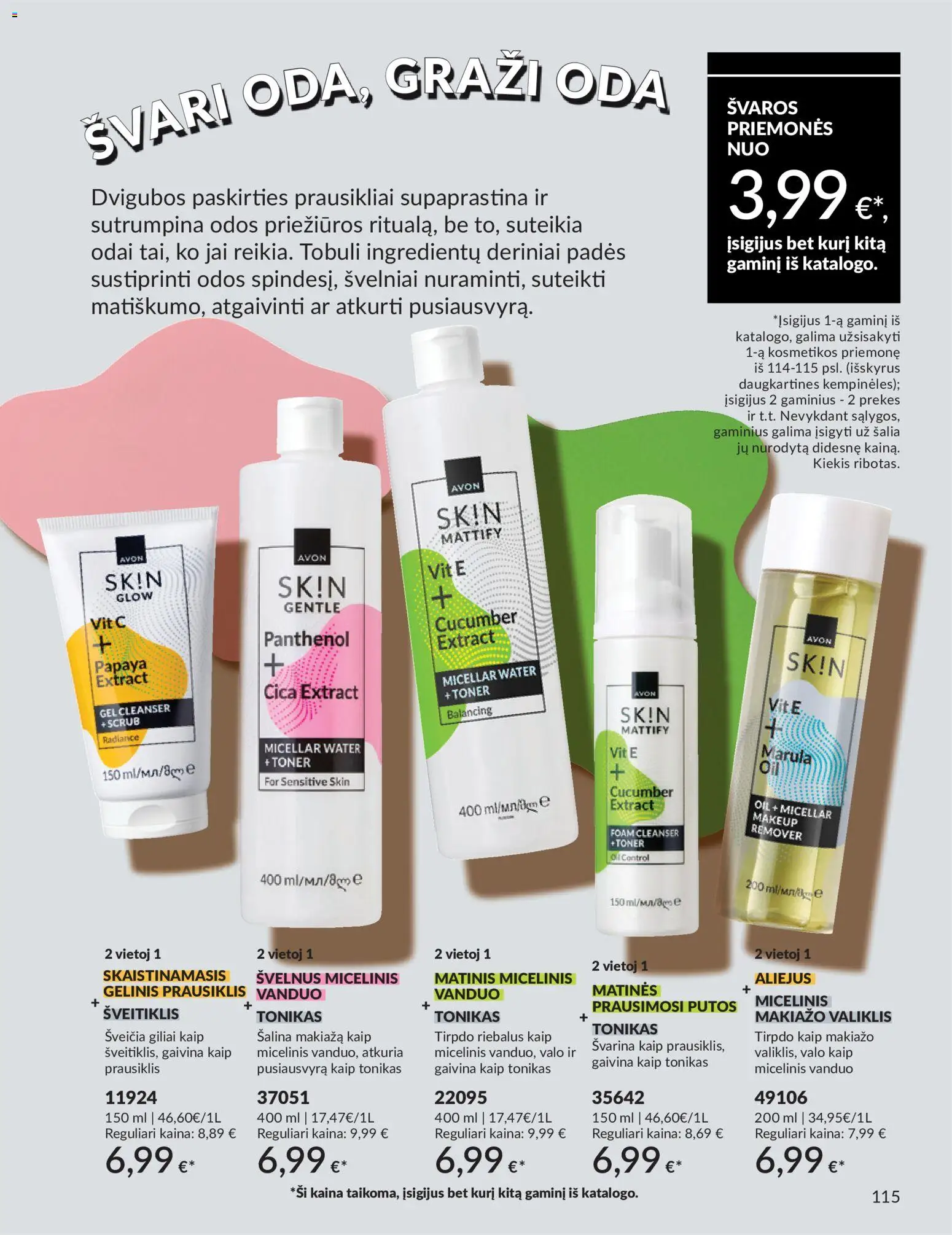AVON akcijos nuo 2026.05.01 | Puslapis: 115 | Prekių: Vanduo, Putos, Šveitiklis, Prausiklis