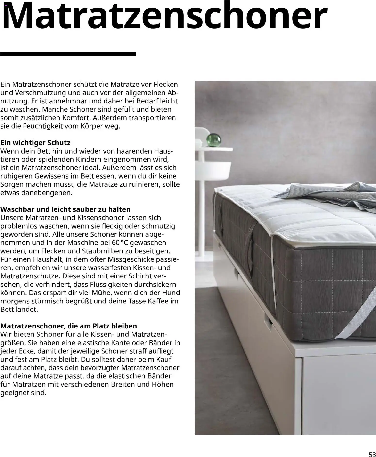 Ikea Prospekt Schlafkomfort – gültig ab 16.09.2026 | Seite: 53 | Produkte: Bett, Matratze, Kaffee, Matratzenschoner