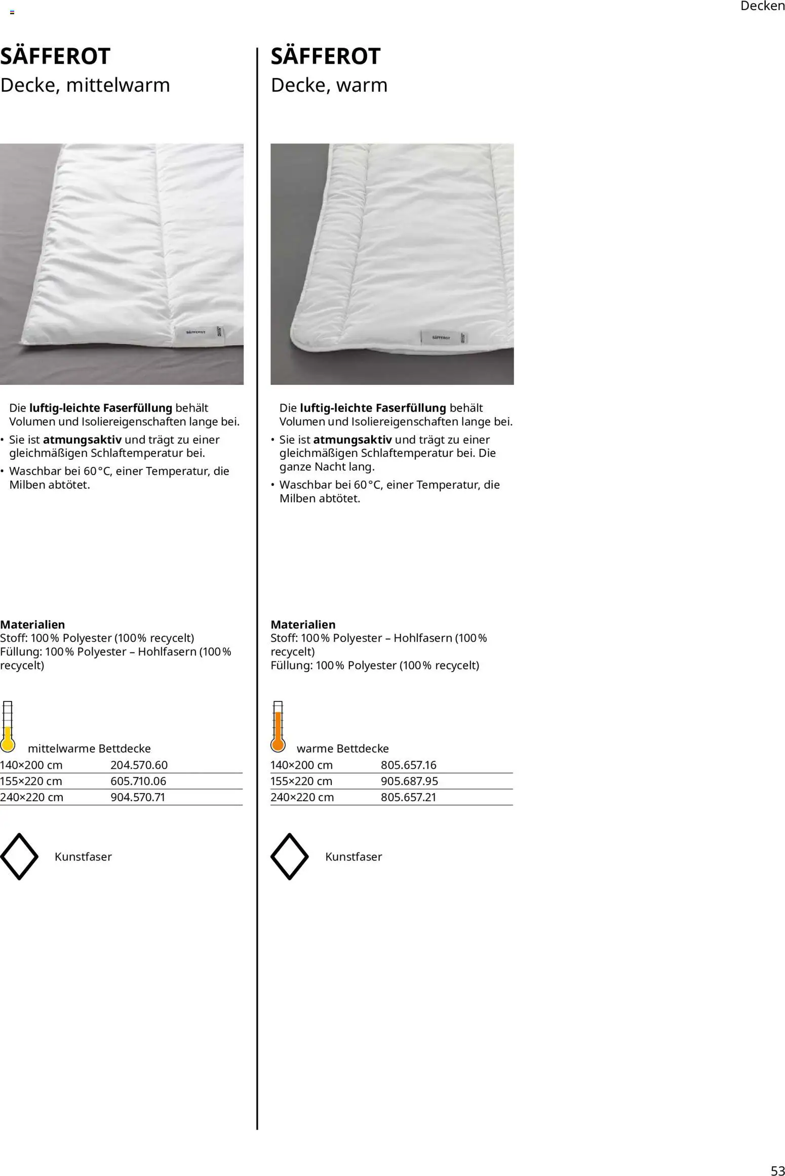 Ikea Prospekt Schlafkomfort – gültig ab 16.09.2026 | Seite: 53 | Produkte: Matratze, Kissen, Kaffee, Matratzenschoner