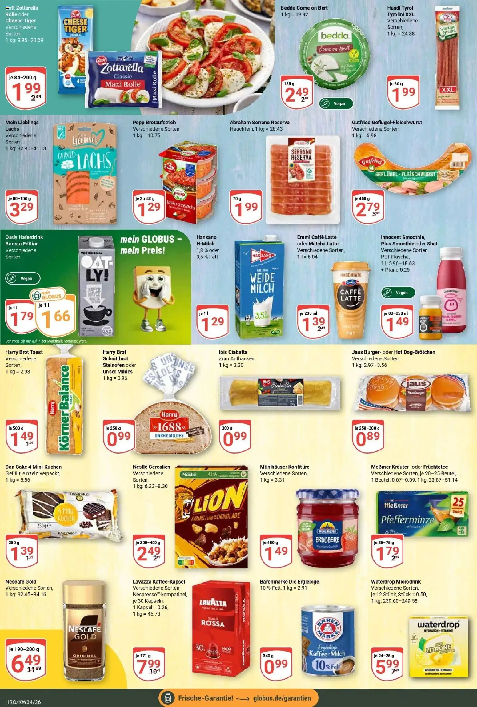 Globus Prospekt Rostock (ab 17.08.2026) » Angebote online | Seite: 17 | Produkte: Nescafe, Milch, Burger, Oatly