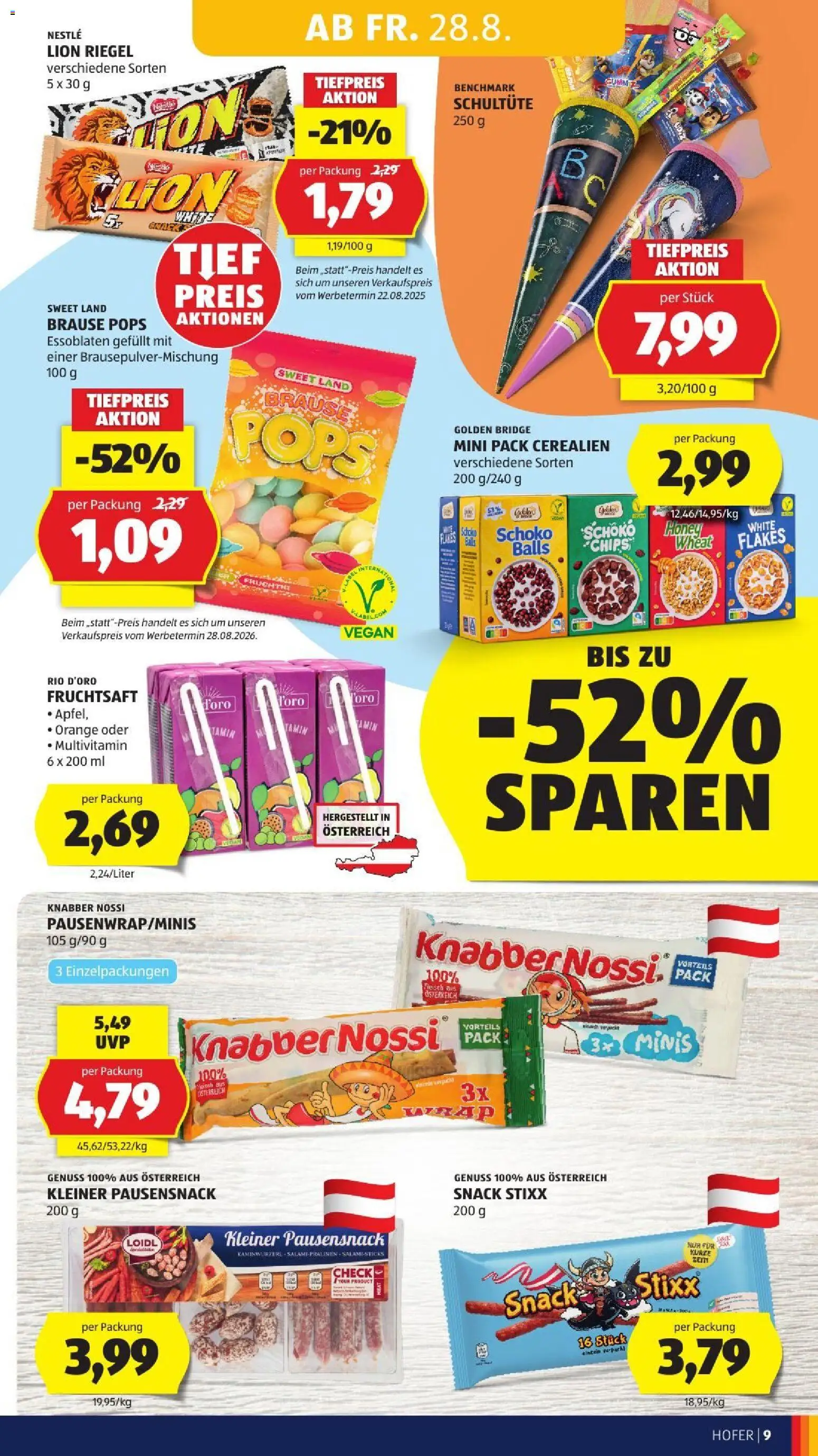 Hofer Flugblatt gültig ab 28.08.2026 | Seite: 19 | Produkte: Chips, Multivitamin