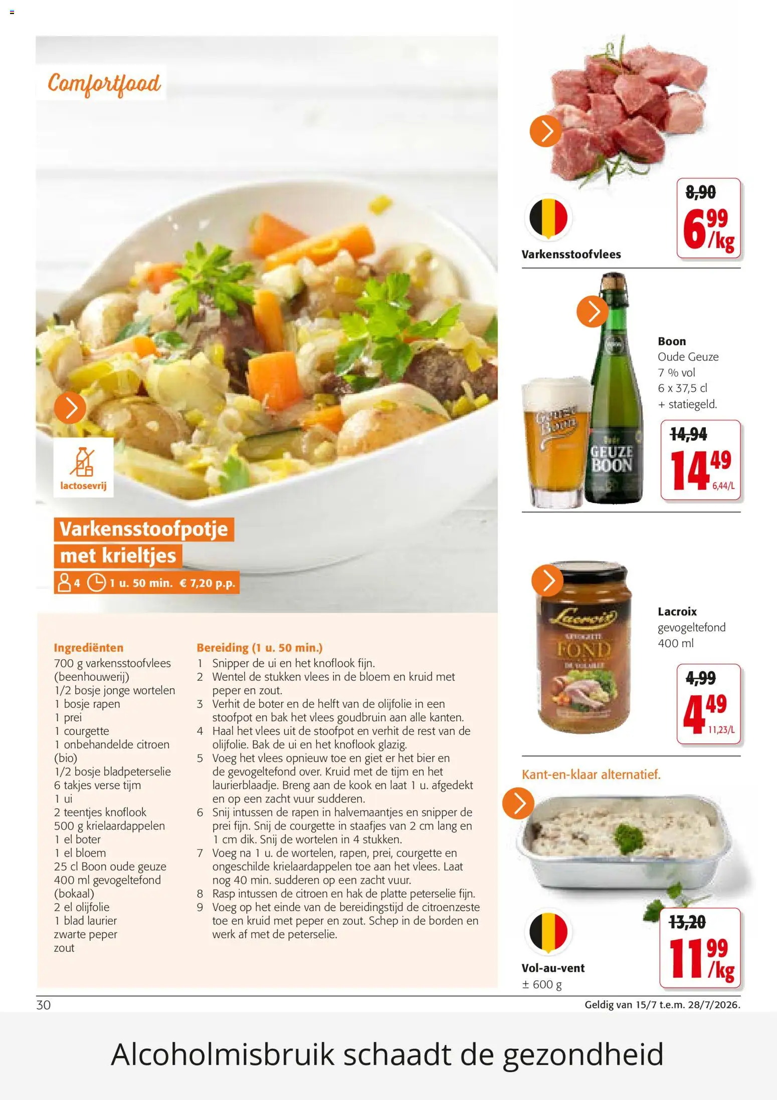 {H1} | Pagina: 30 | Producten: Kész piskótalap, Boon, Wortelen, Courgette