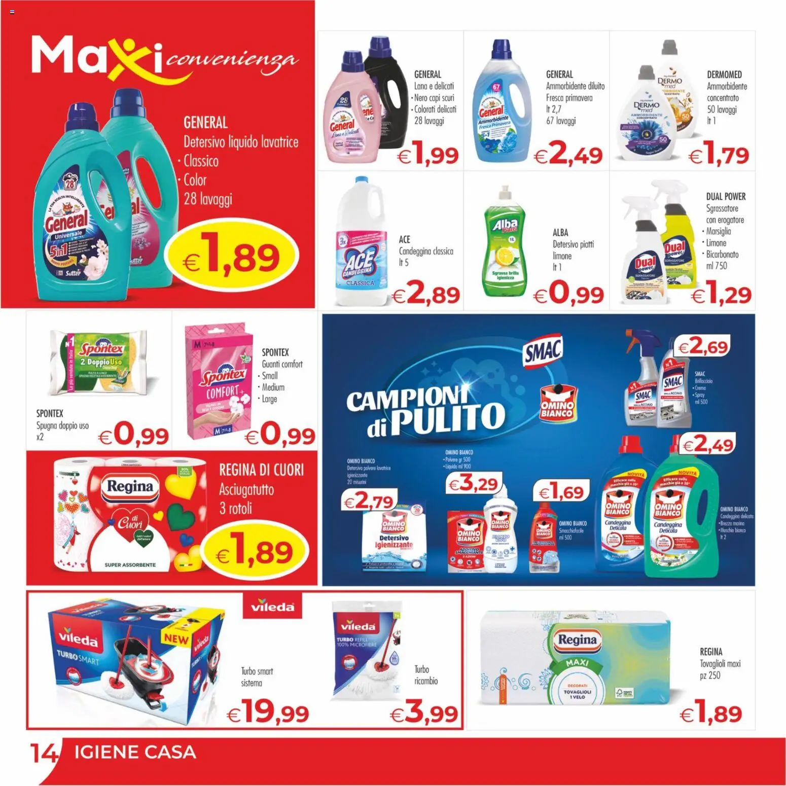 Volantino MerSi Supermercati del 06.05.2026 | Pagina: 14 | Prodotti: Ammorbidente, Bicarbonato, Limone, Lavatrice