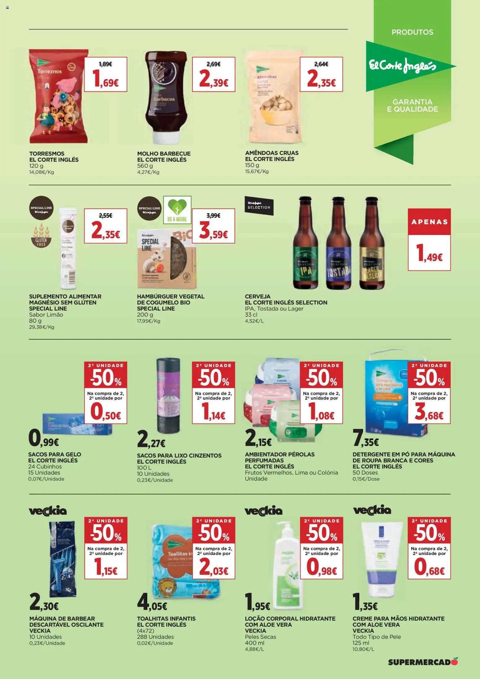 El Corte Ingles folheto │ válido de 05.06.2026 | Página: 33 | Produtos: Máquina de barbear, Hambúrguer, Detergente, Cerveja