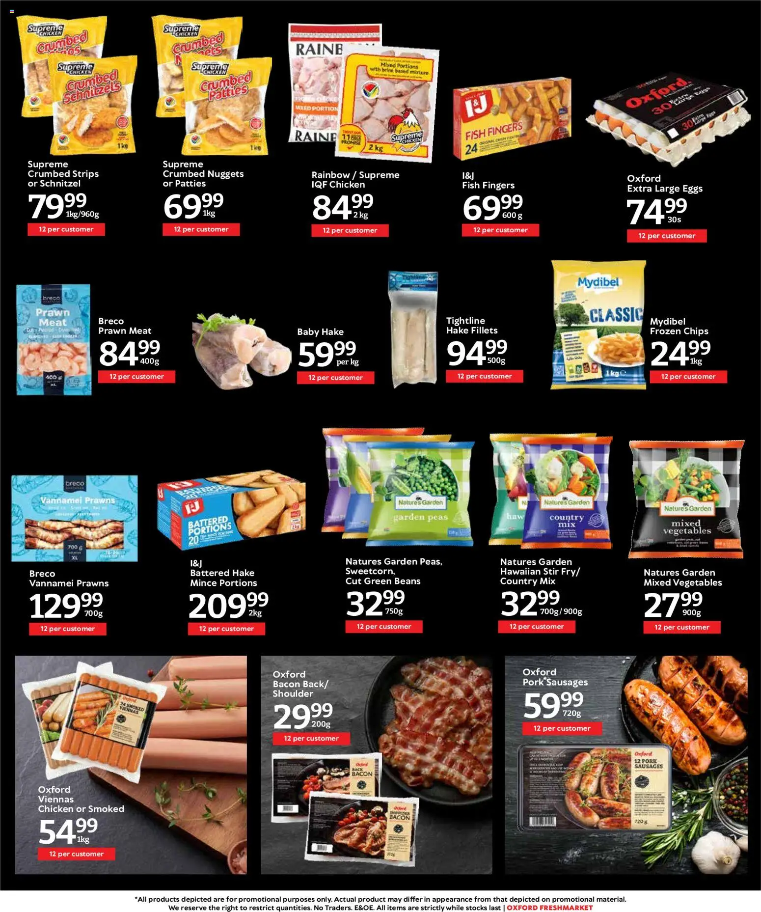 New Oxford Freshmarket catalogue – valid from 10.06.2026 | Page: 13 | Products: Pork, Fish, Chips, Vegetables