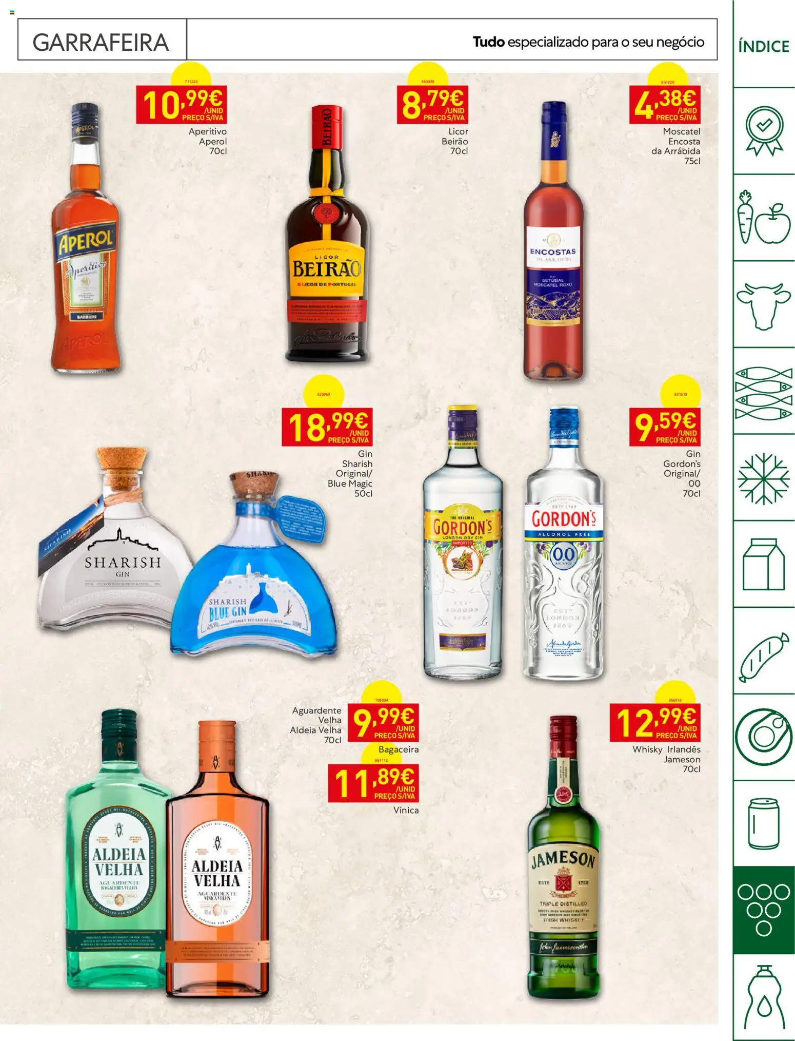 Recheio Horeca Madeira │ válido de 01/09/2026 | Página: 23 | Produtos: Whisky irlandês, Whisky, Aperol, Gin