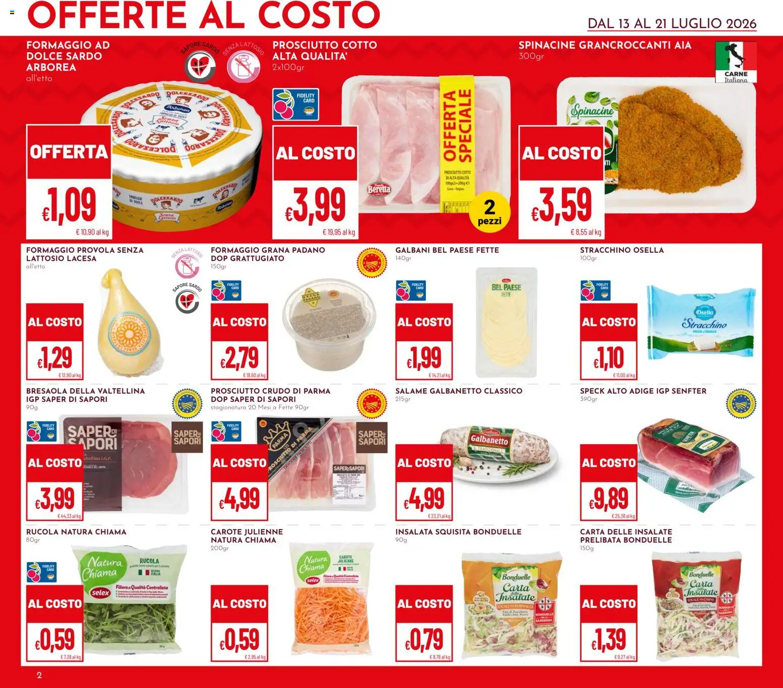 Volantino Pan del 13/07/2026 | Pagina: 2 | Prodotti: Speck, Carote, Grana Padano, Provola