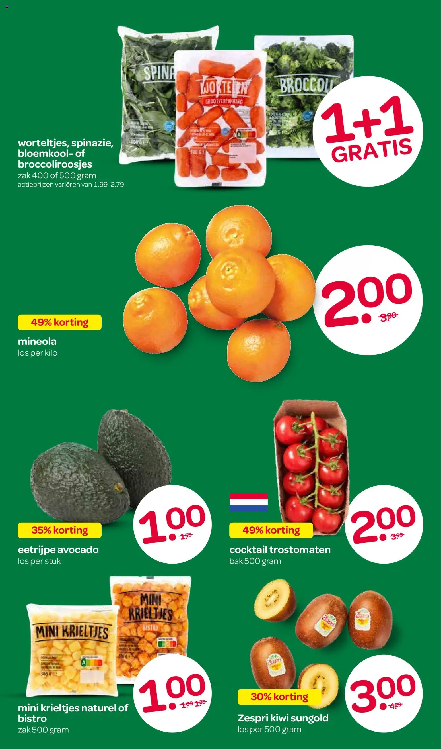 {H1} | Pagina: 10 | Producten: Bloemkool, Kiwi, Krieltjes, Zak