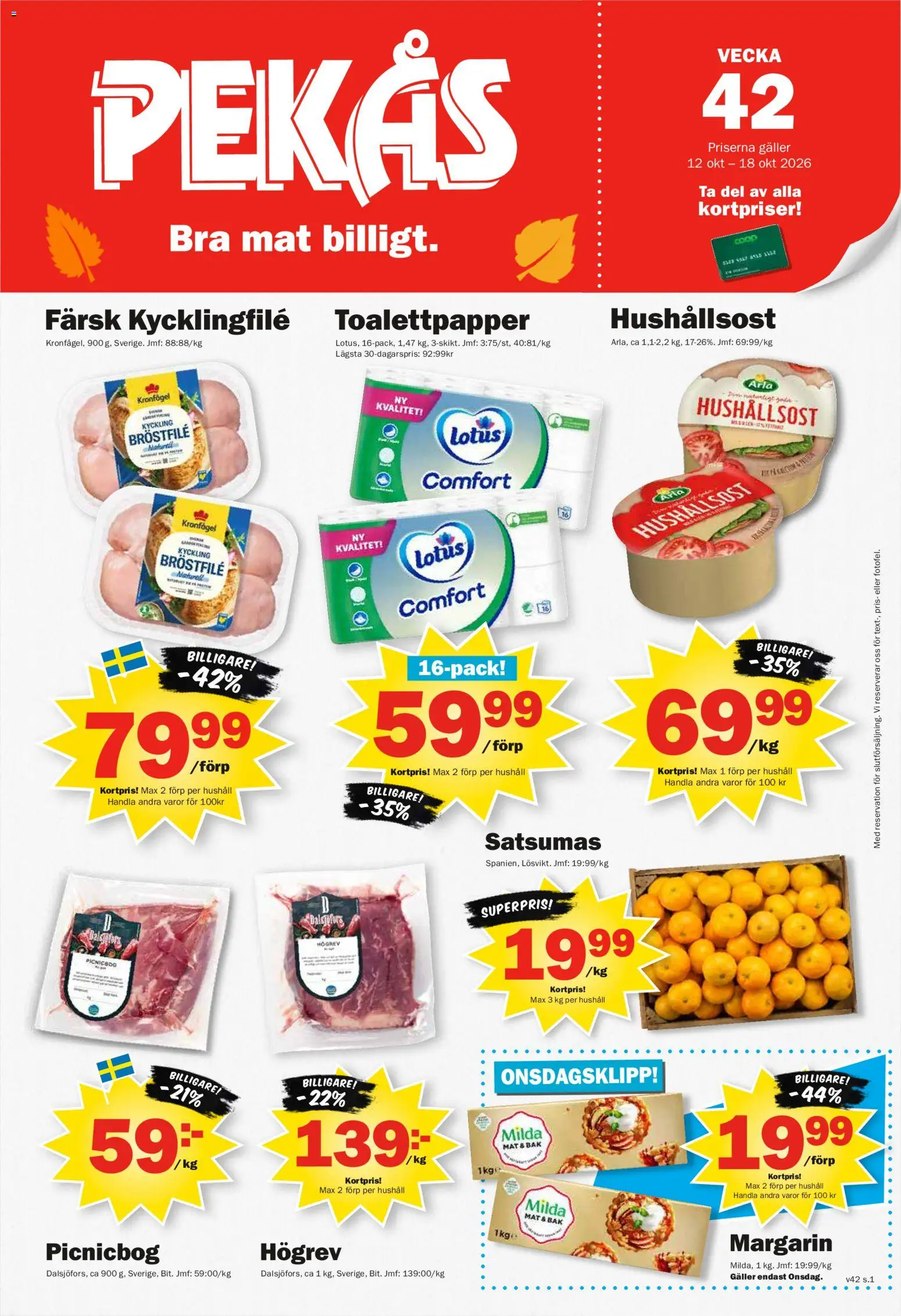 Pekås reklamblad aktuell från 12/10/2026 | Sida: 1