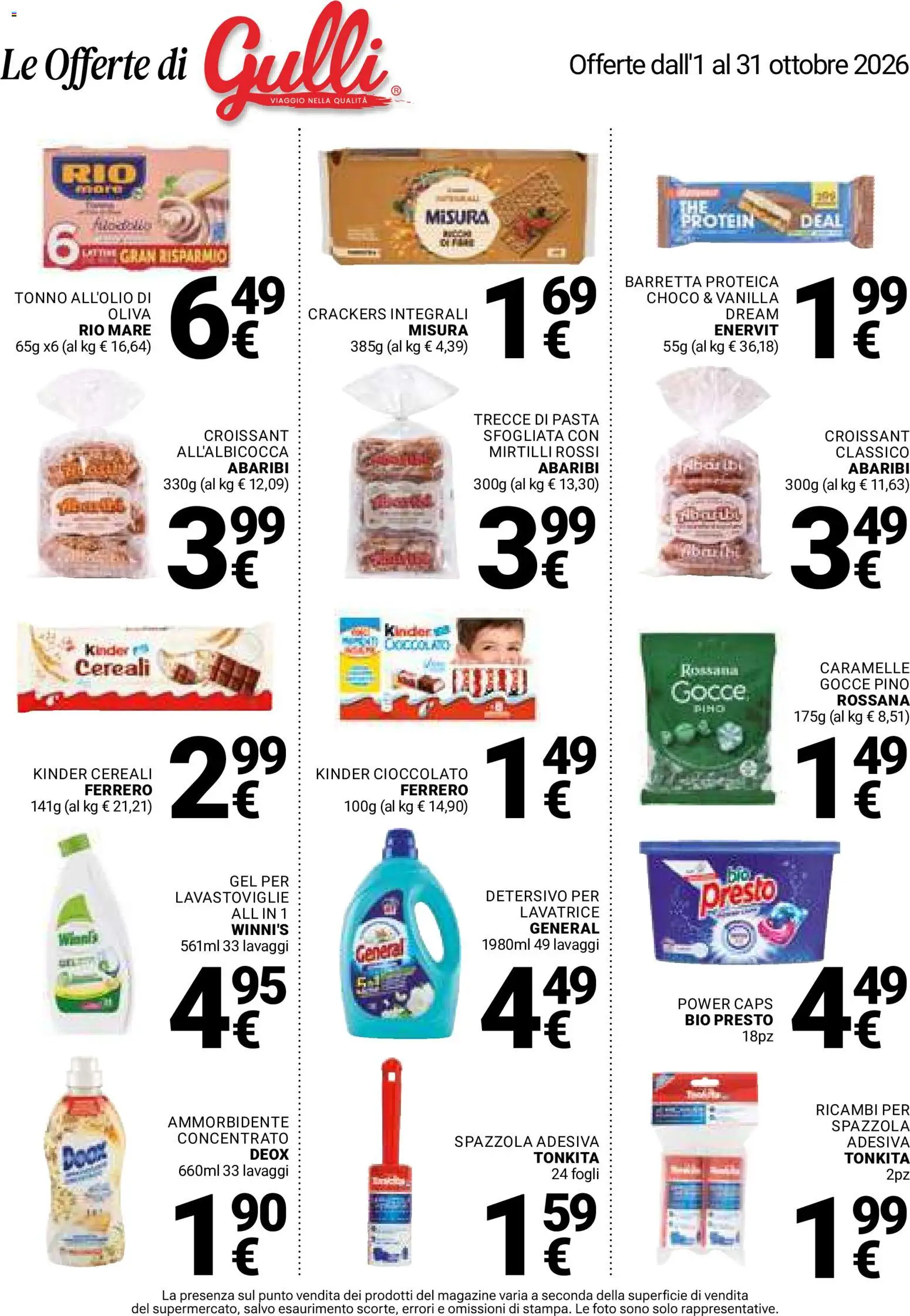 Volantino Gulliver del 01/10/2026 | Pagina: 36 | Prodotti: Cioccolato, Crackers, Lavatrice, Lavastoviglie