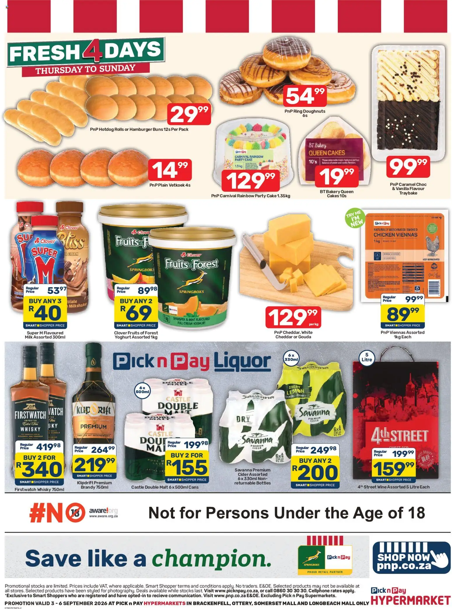 New Pick n Pay catalogue – valid from 03/09/2026 | Page: 2 | Products: Bakery, Milk, Lemon, Caramel