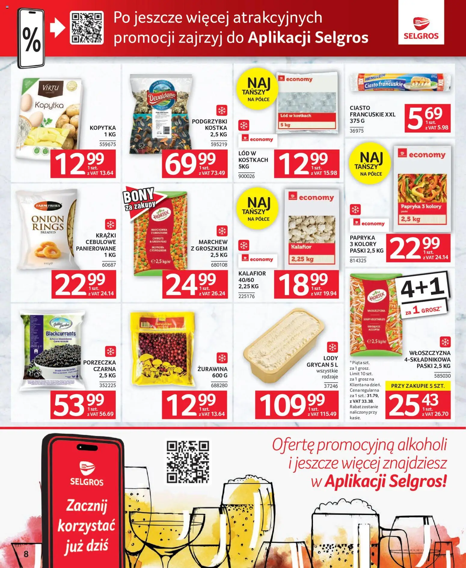 Selgros cash&carry gazetka - Oferta dla gastronomii od 07.05.2026 | Strona: 8 | Produkty: Ciasto francuskie, Papryka, Porzeczka, Marchewka