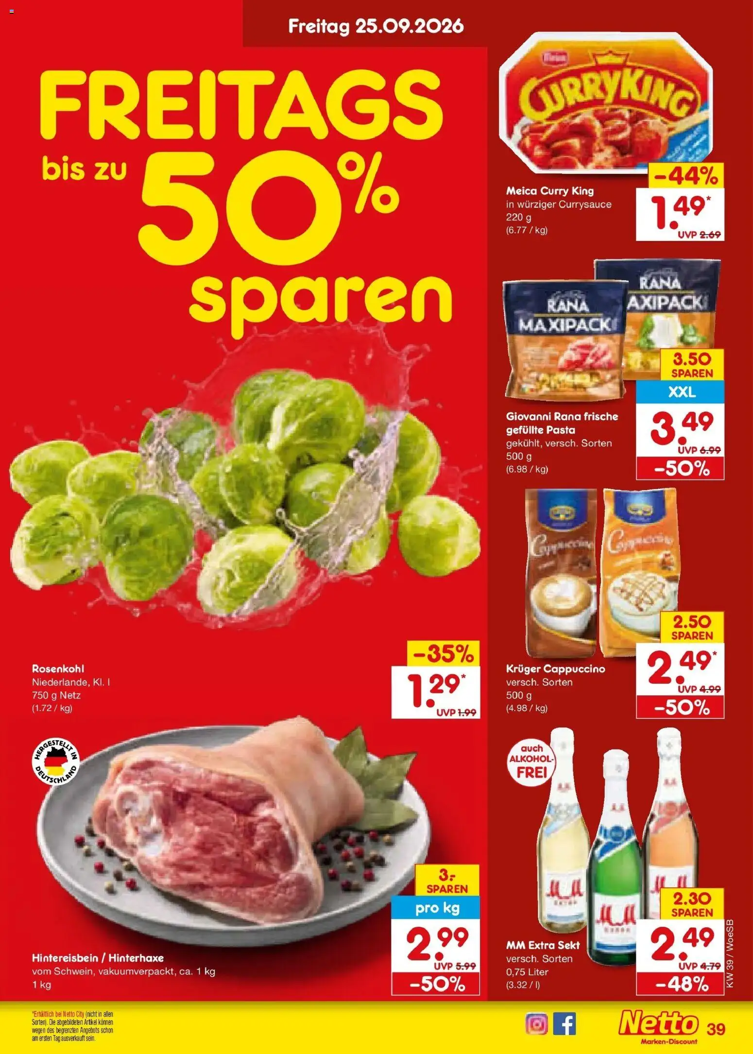 Netto Marken-Discount Prospekt Leonberg – gültig ab 21.09.2026 | Seite: 55 | Produkte: Sekt, Meica, Alkohol, Pasta