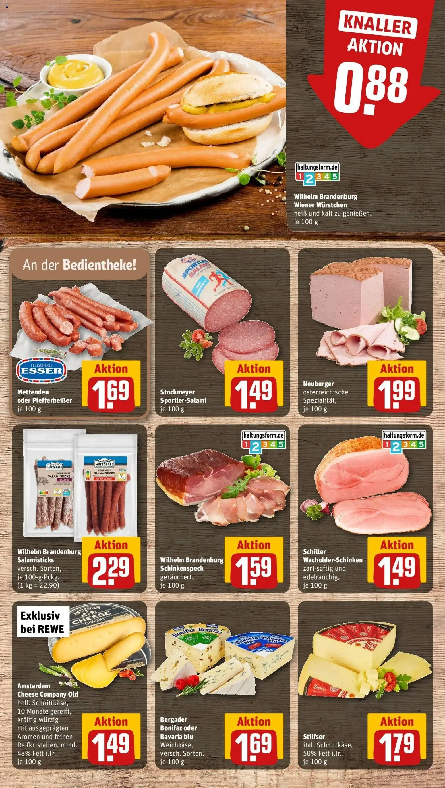 Rewe Prospekt Aachen – gültig ab 27.07.2026 | Seite: 9 | Produkte: Wiener wurstchen, Salami