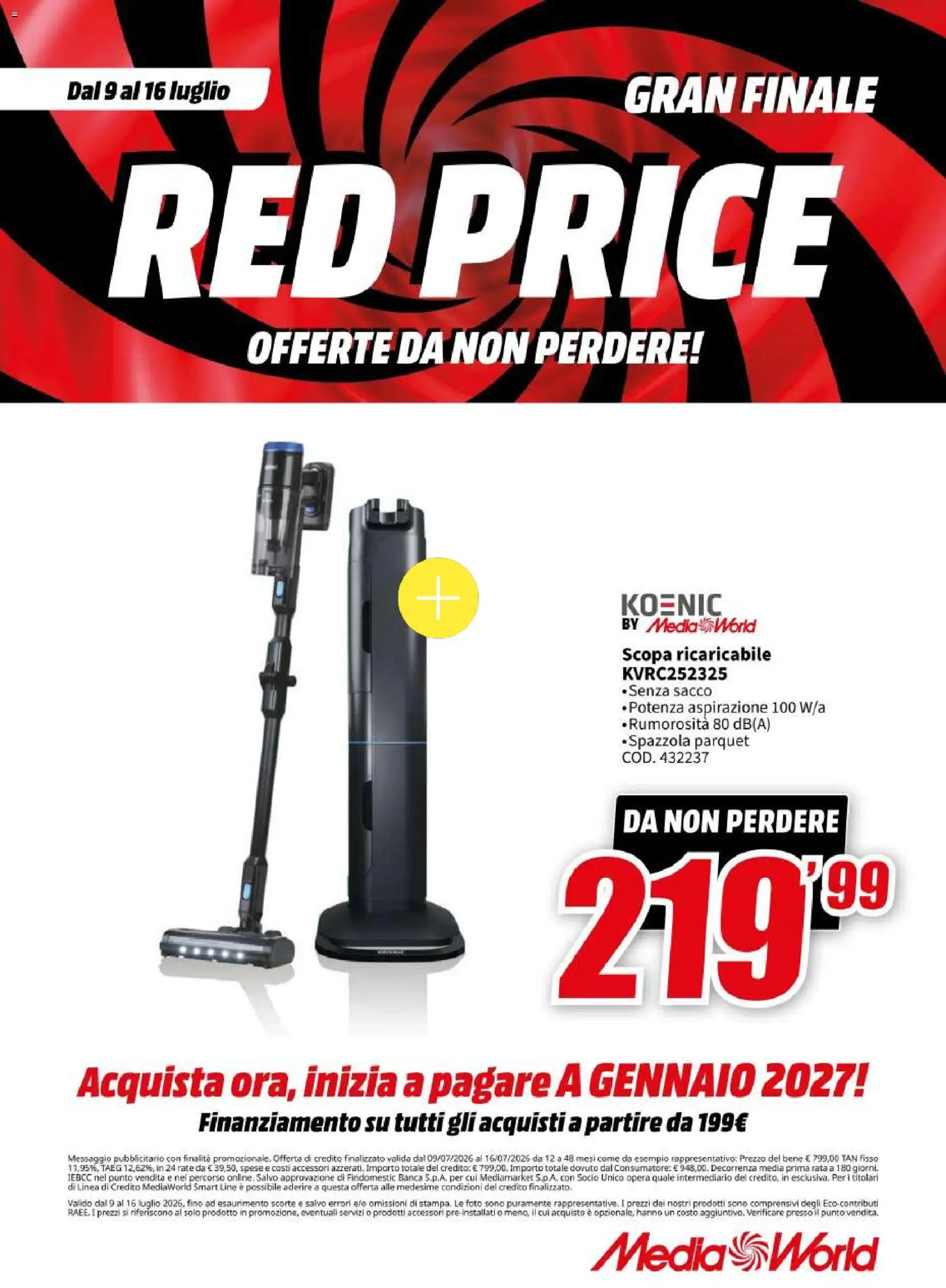 Volantino Media World del 09/07/2026 | Pagina: 76 | Prodotti: Scopa