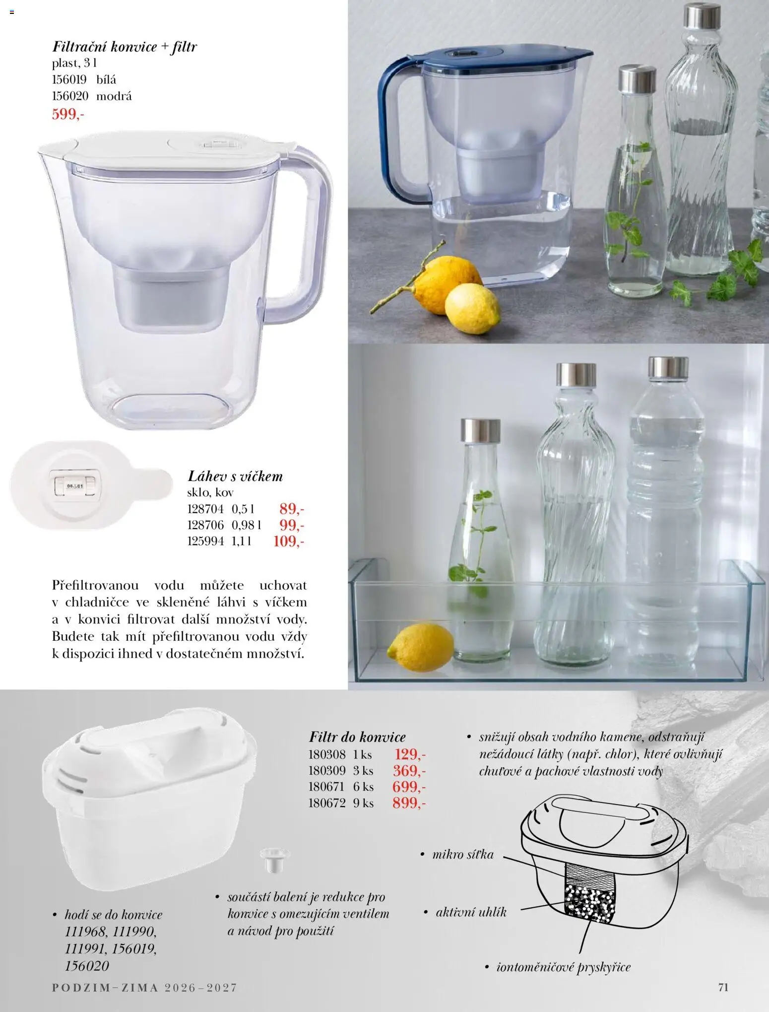 Orion katalog - Podzim/zima 2026/2027 od 22.09.2026 | Strana: 71 | Produkty: Filtrační konvice, Konvice, Láhev