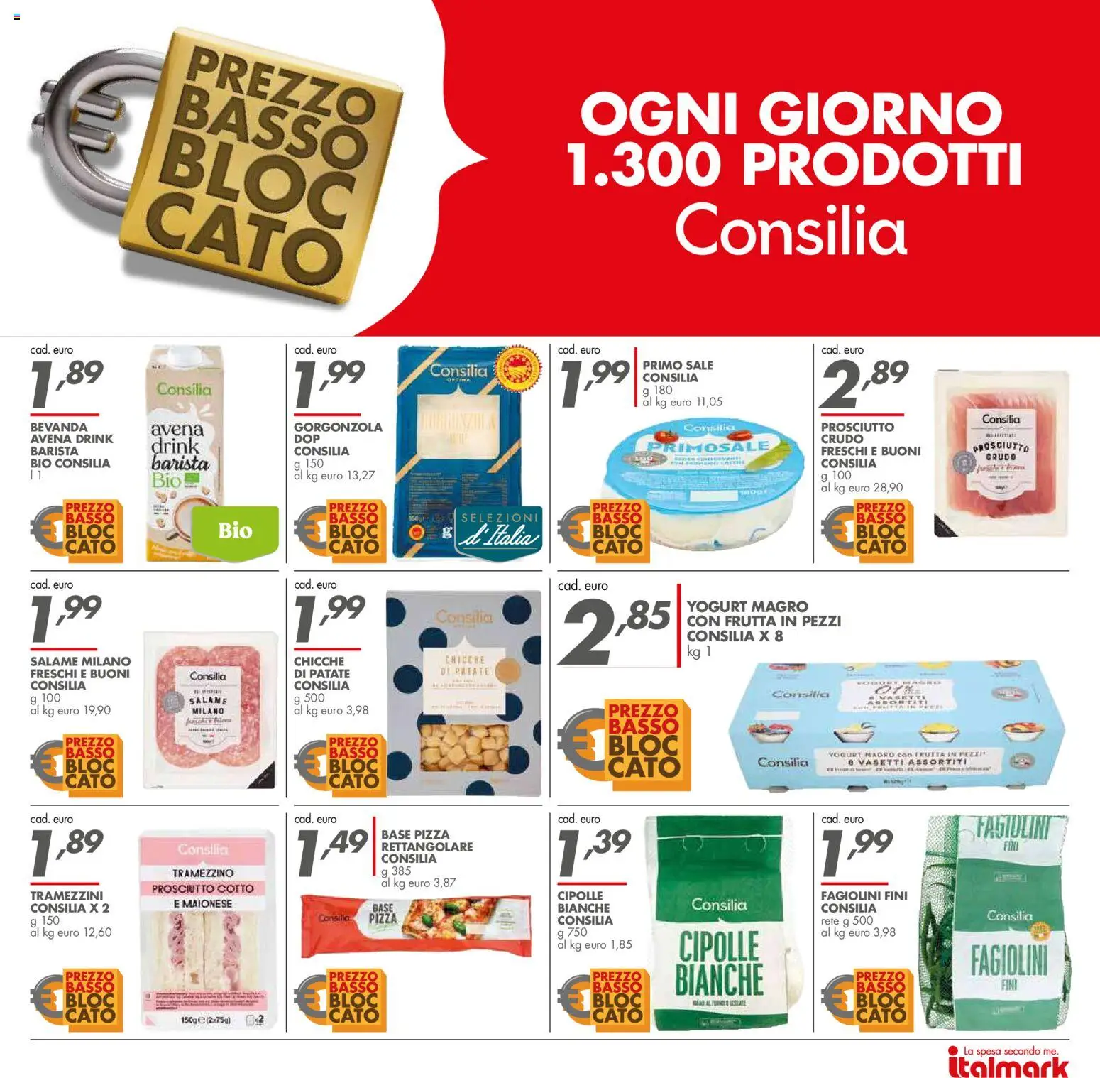 Volantino Italmark del 07/10/2026 | Pagina: 28 | Prodotti: Frutta, Maionese, Yogurt magro, Basso