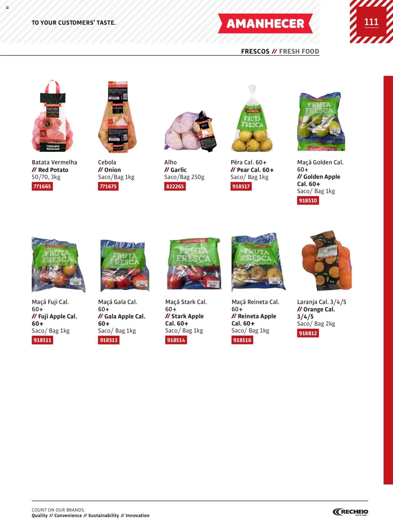 Recheio AS NOSSAS MARCAS │ válido de 19/12/2023 | Página: 111 | Produtos: Batata, Cebola, Maça