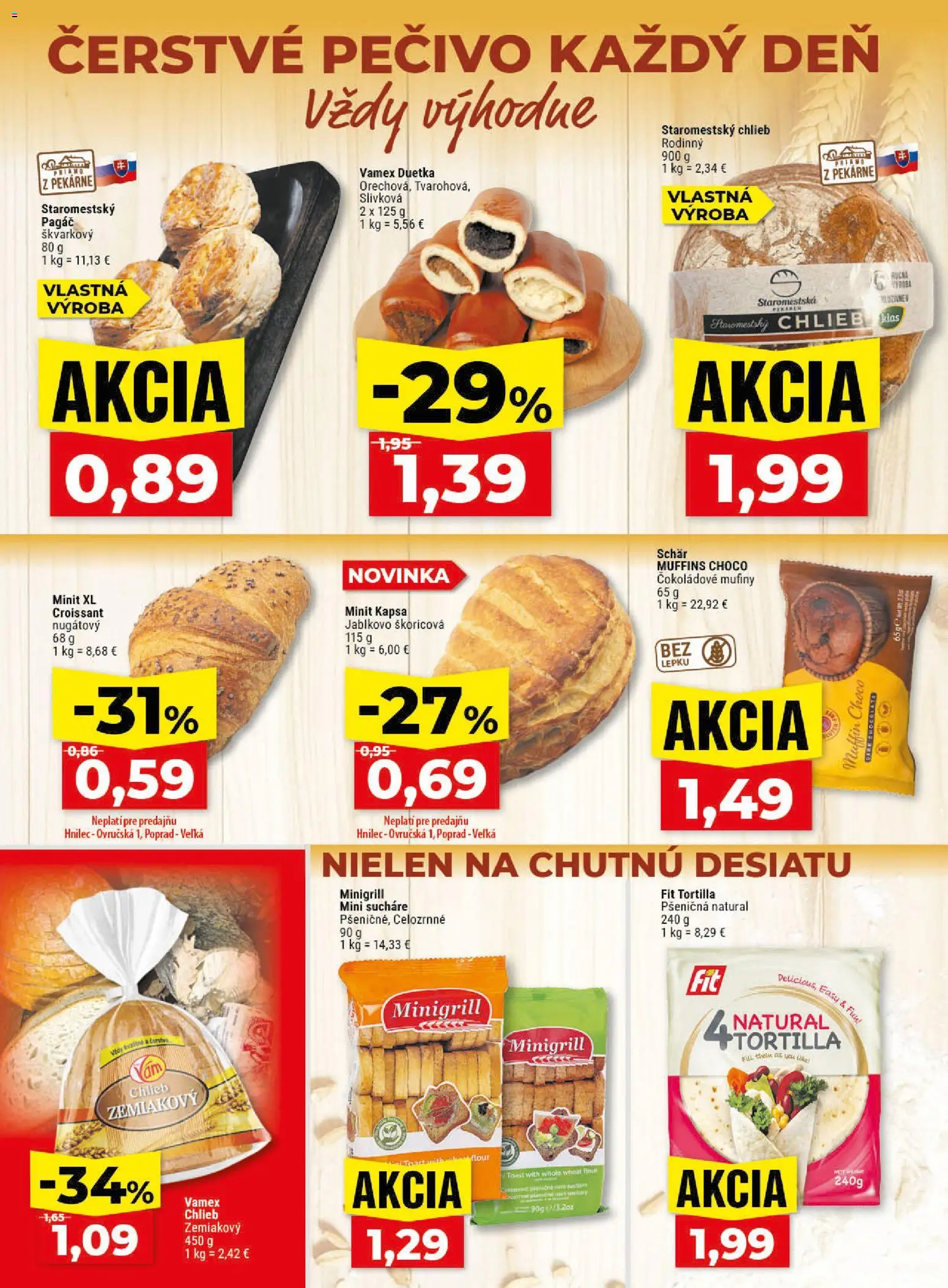 Nové Klas akcie – leták je platný od 18.05.2026 | Strana: 8 | Produkty: Chlieb, Tortilla, Croissant