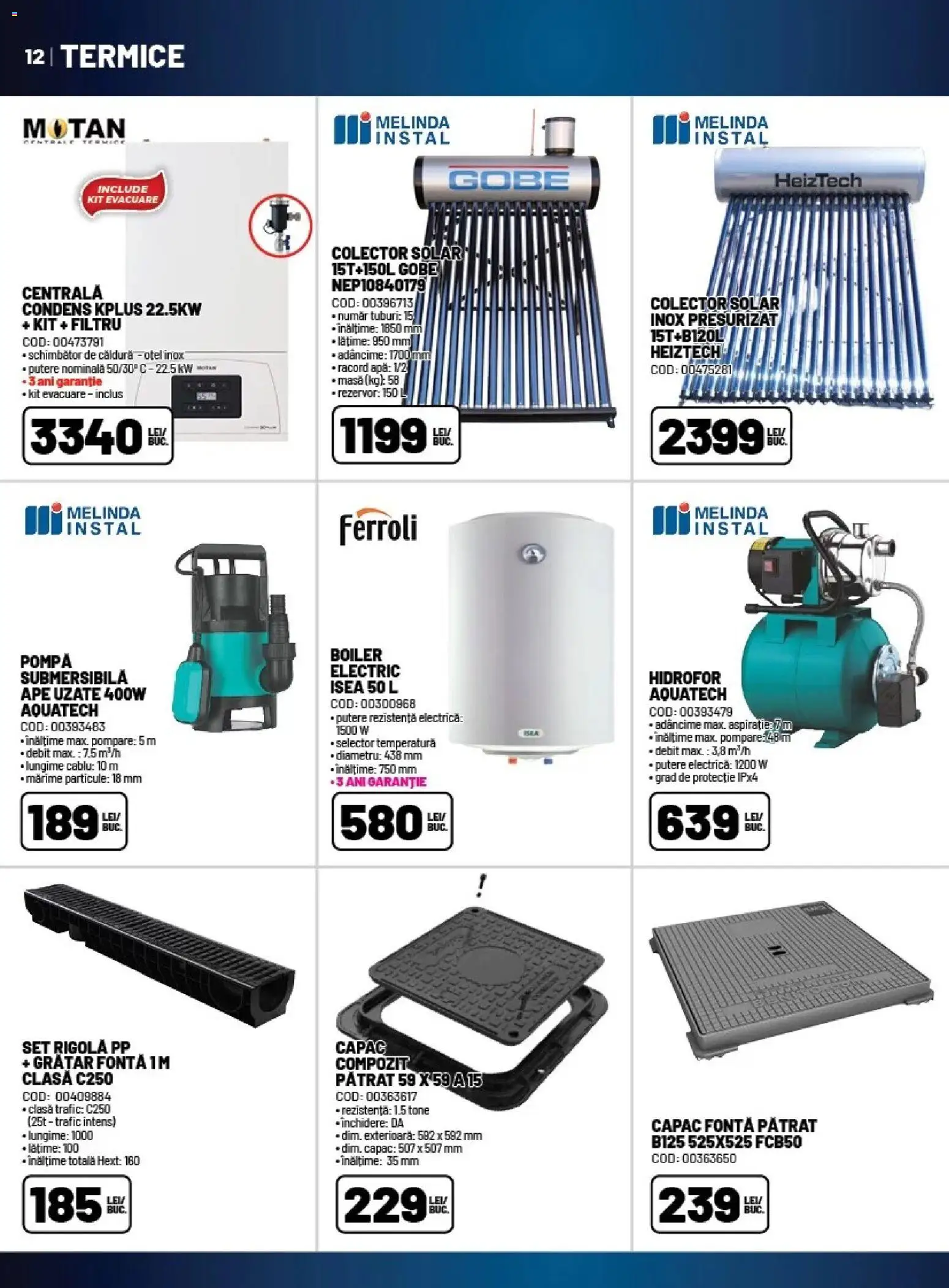Noul catalog Ambient – valabil de la 16.04.2026 | Pagină: 12 | Produse: Boiler, Cablu, Grătar, Masă