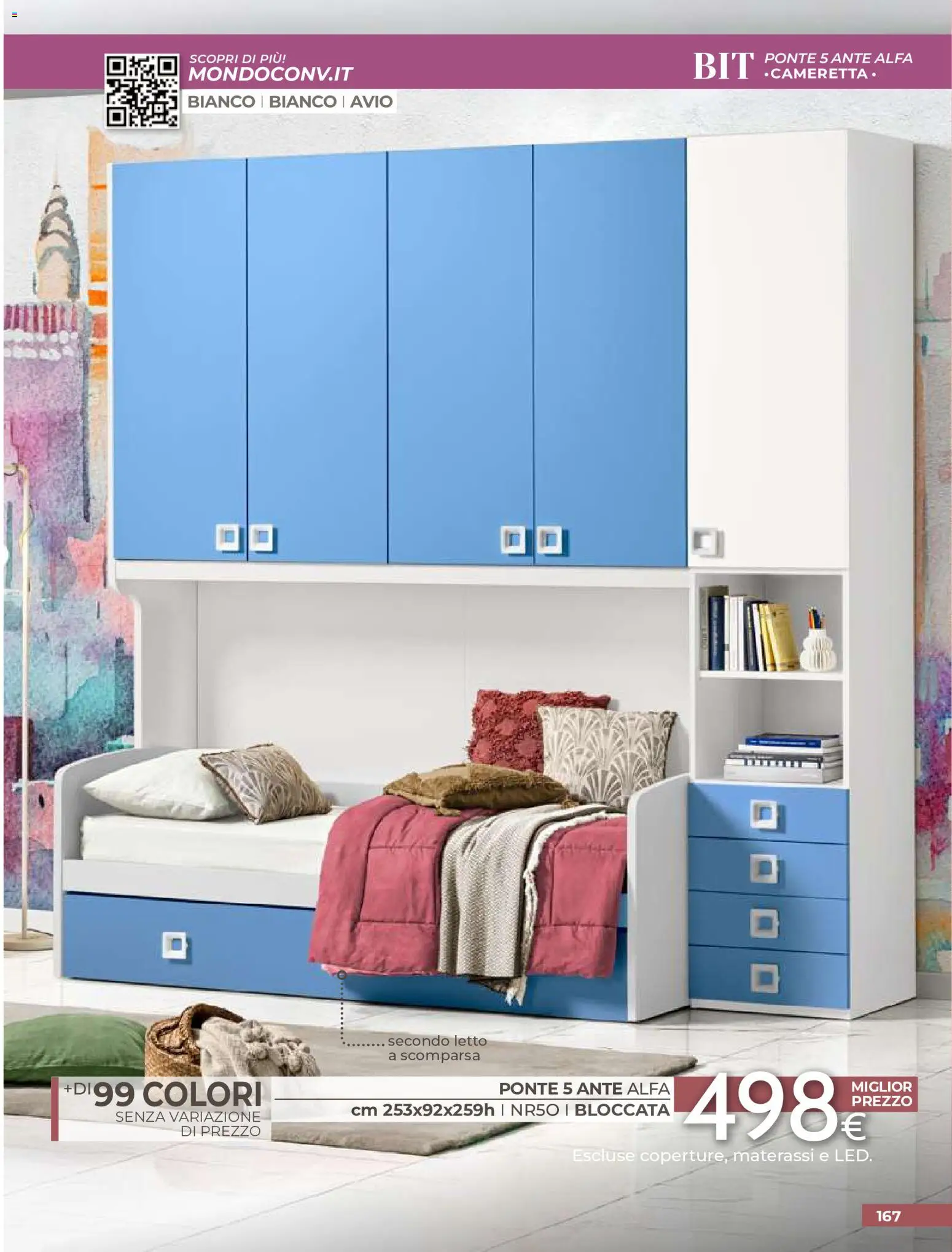 Volantino Mondo Convenienza del 01/09/2026 | Pagina: 169 | Prodotti: Letto