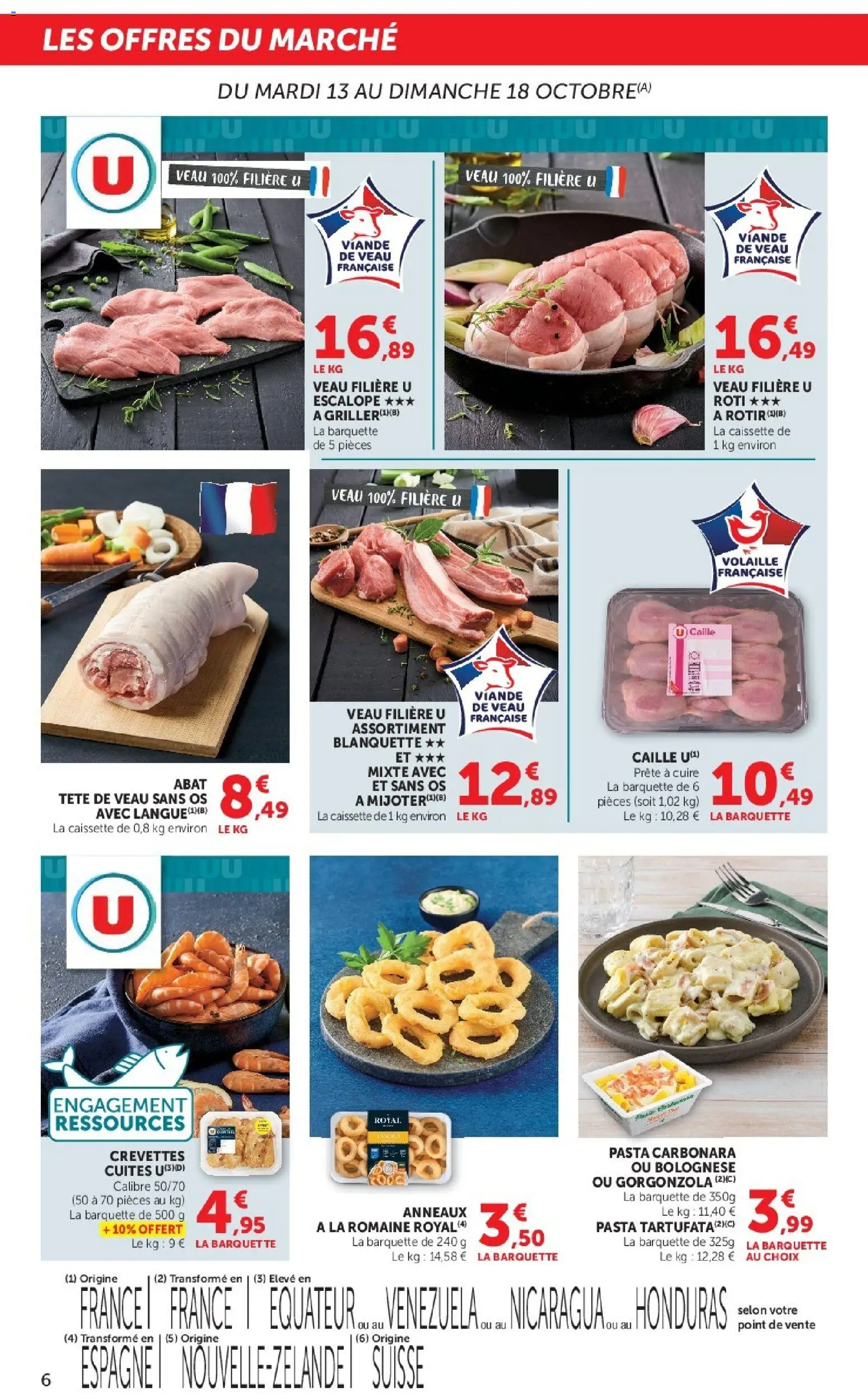 {H1} | Page: 6 | Produits: Tête de veau, Volaille, Crevettes, Viande