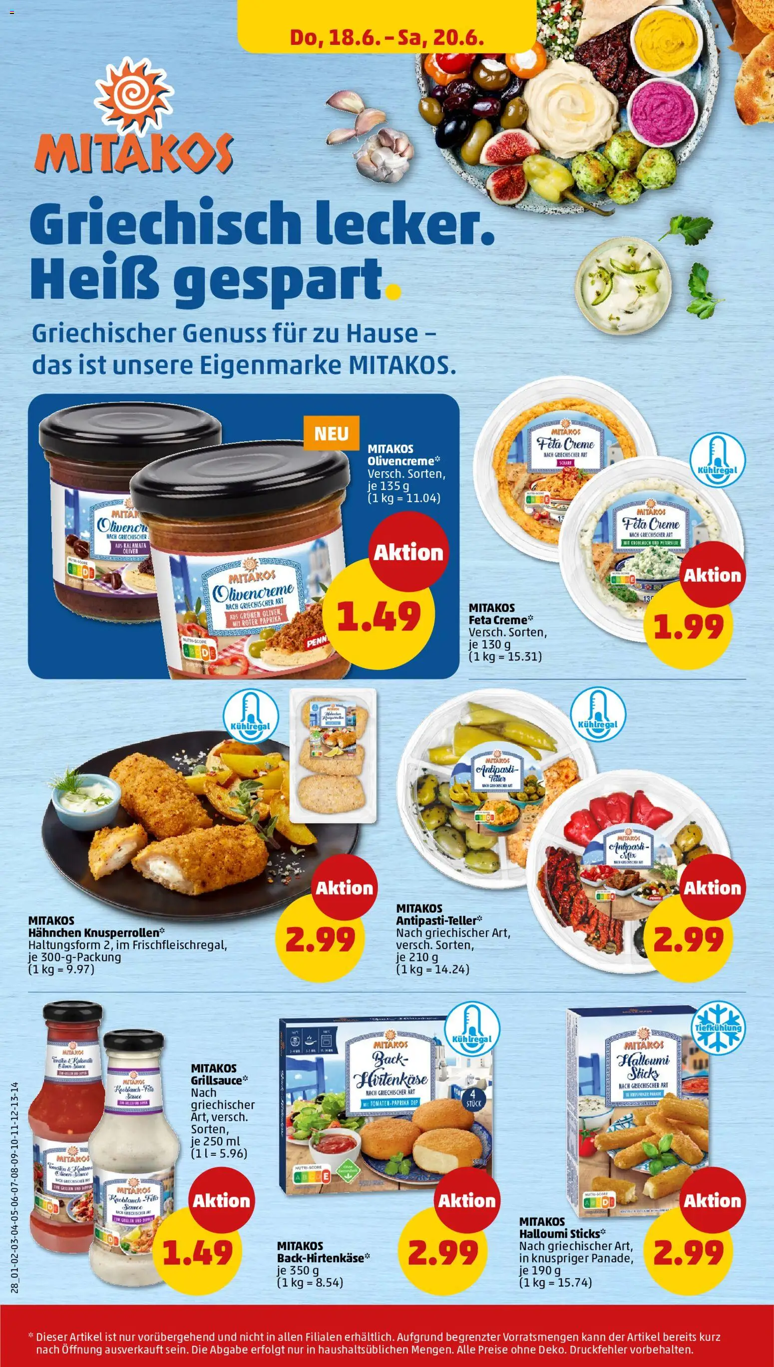 Penny Prospekt – gültig ab 15.06.2026 | Seite: 30 | Produkte: Hahnchen, Feta, Paprika, Knoblauch