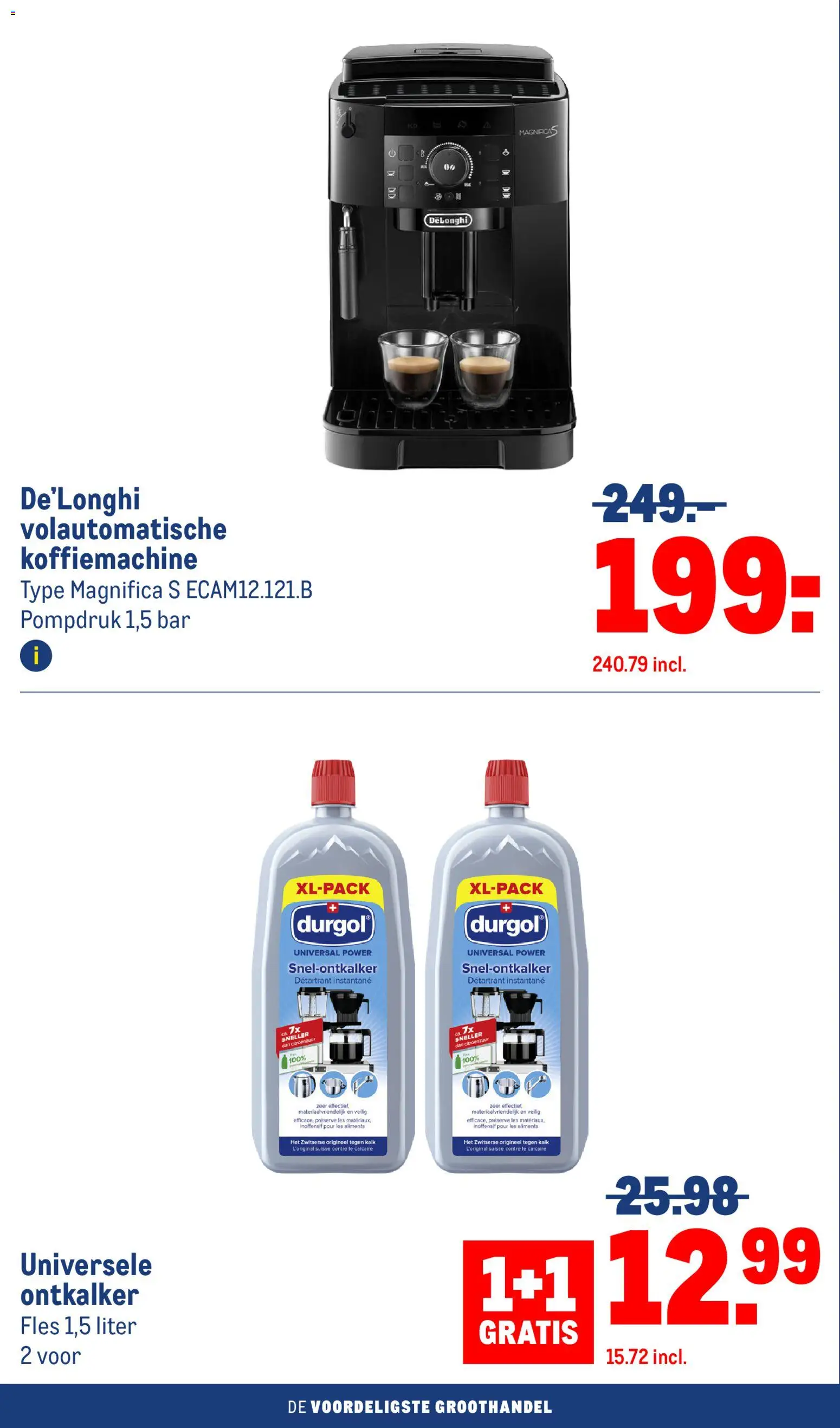 {H1} | Pagina: 8 | Producten: Koffiemachine, Fles, Ontkalker, Citroenzuur