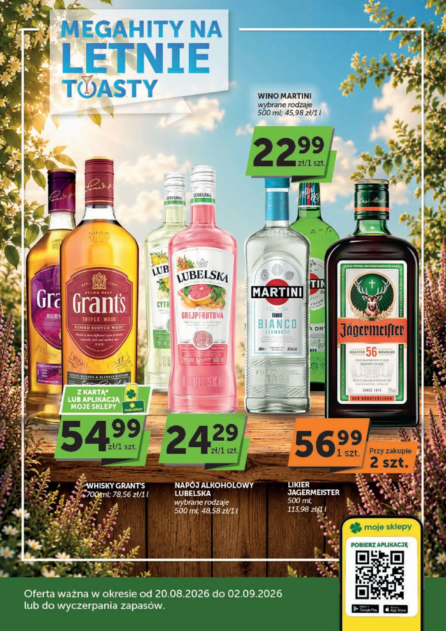 Euro Sklep gazetka - Oferta alkoholowa od 20.08.2026 | Strona: 1 | Produkty: Martini, Grant's, Wino, Whisky