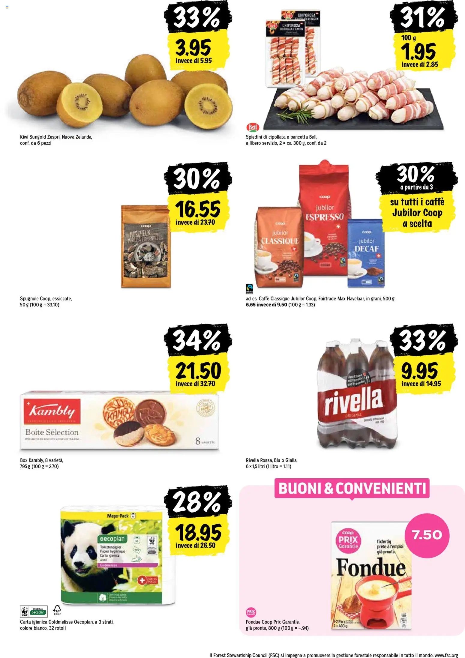 Coop aktionen IT – gültig ab 01.10.2026 | Seite: 22 | Produkte: Box, Kiwi, Fondue, Toilettenpapier
