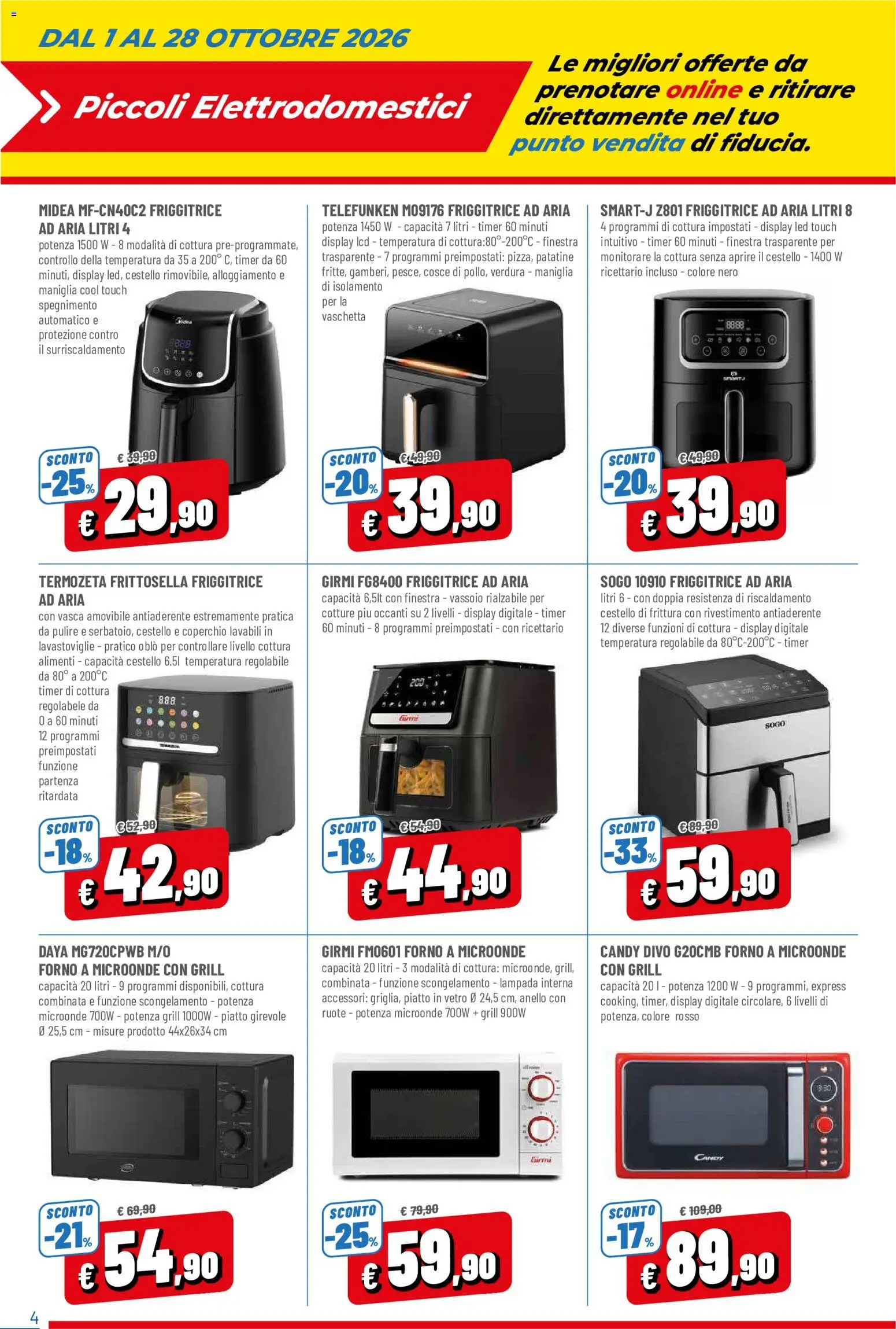 Volantino D Più del 01/10/2026 | Pagina: 4 | Prodotti: Coperchio, Forno a microonde, Forno, Vassoio