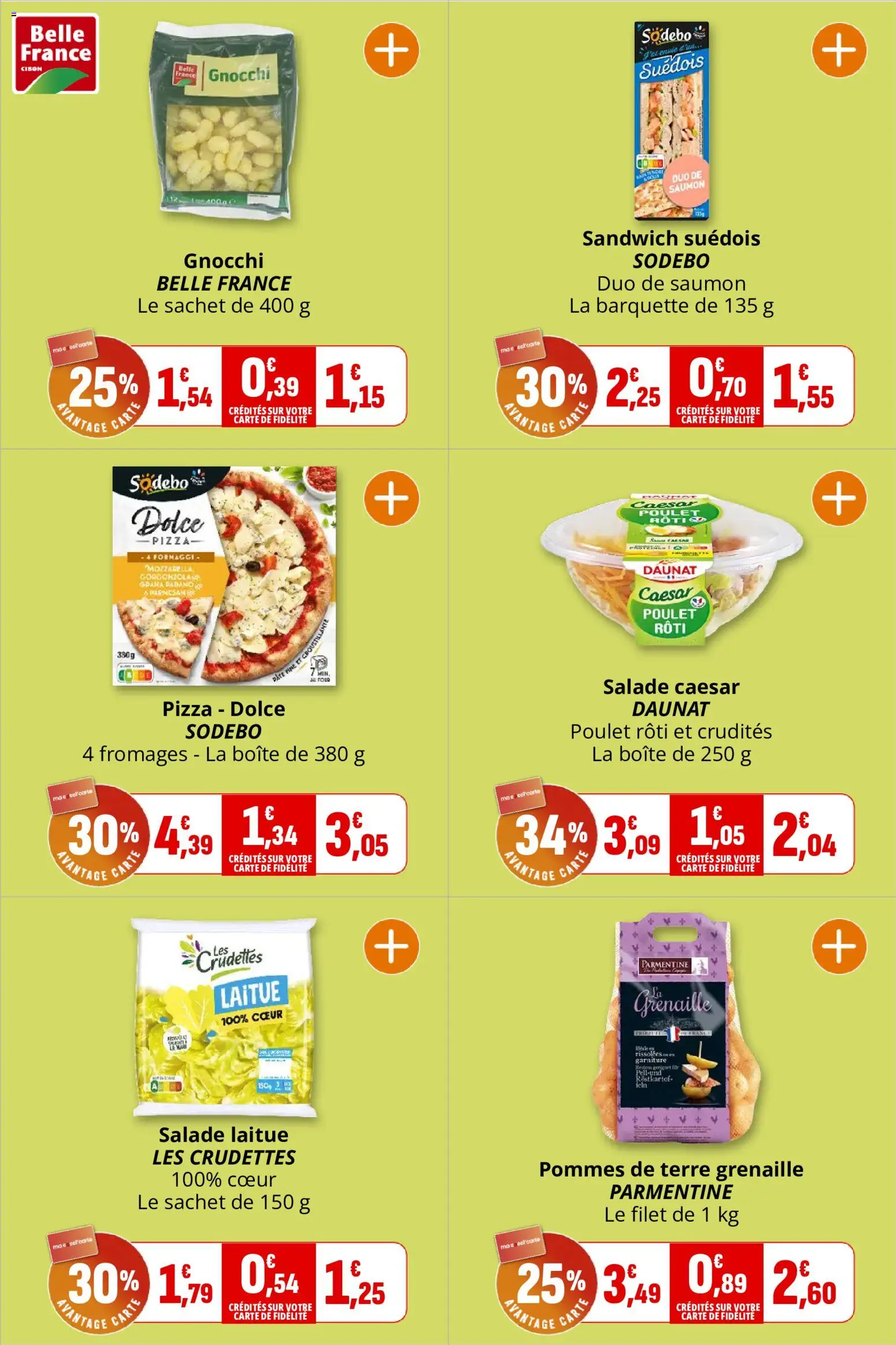 {H1} | Page: 10 | Produits: Laitue, Parmesan, Mozzarella, Gnocchi