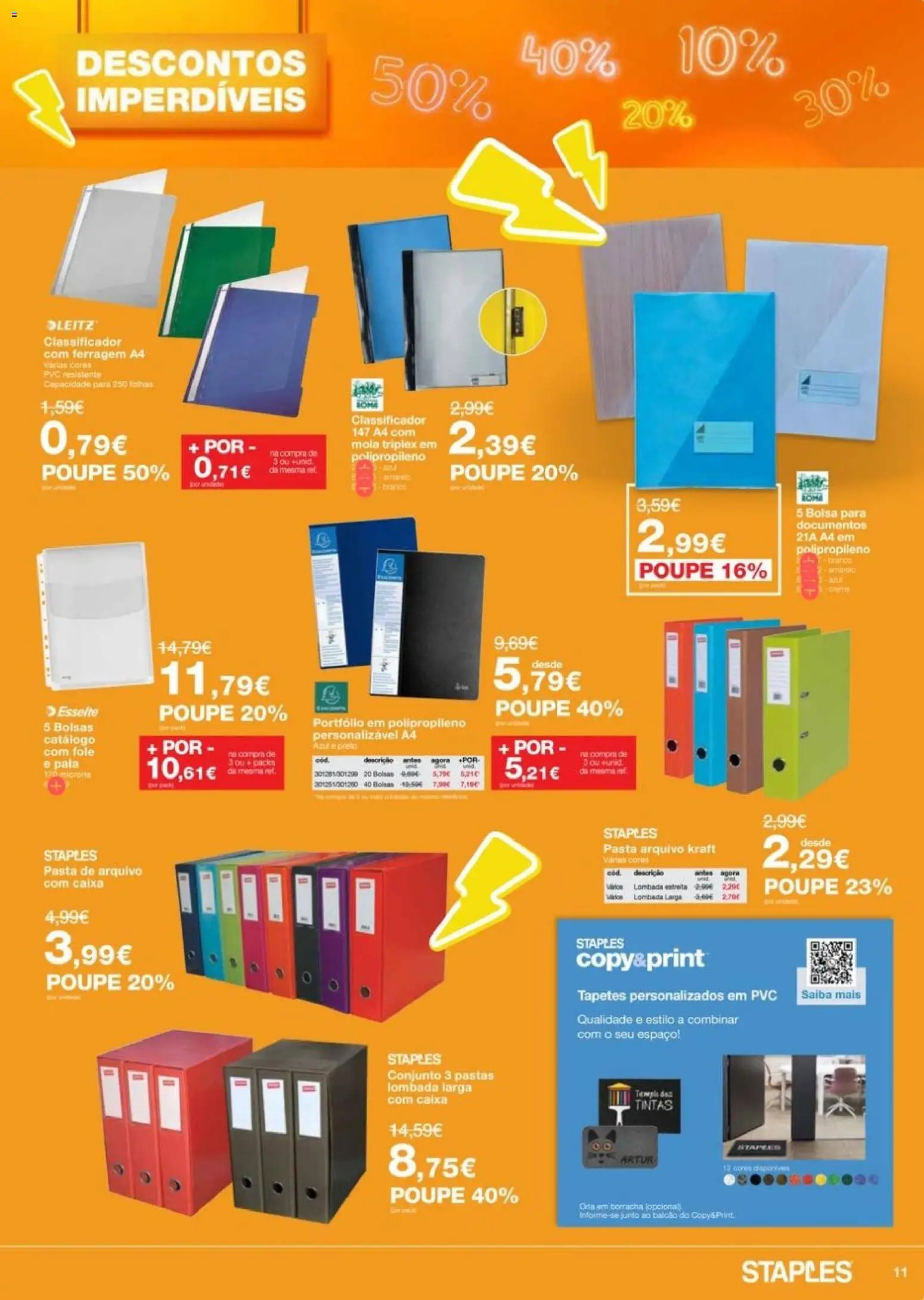Staples Descontos imperdiveis de julho │ válido de 09/07/2026 | Página: 11 | Produtos: Bolsa, Caixa